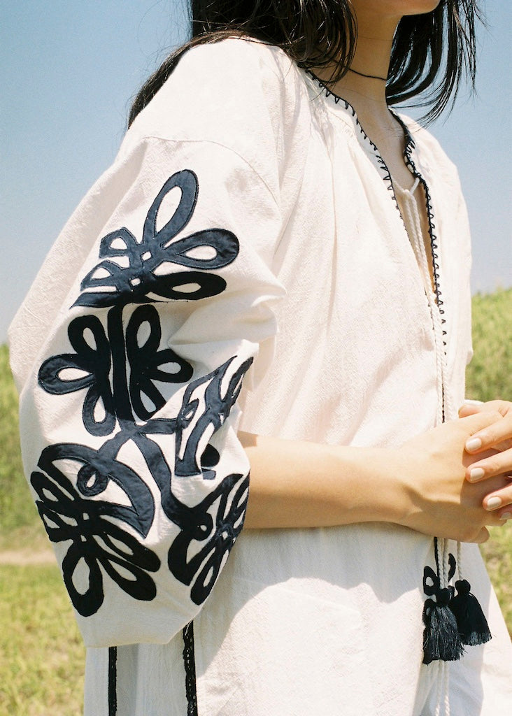 Kazakhstan Patchwork Embroidery Dress | Pasand by ne Quittez pas 