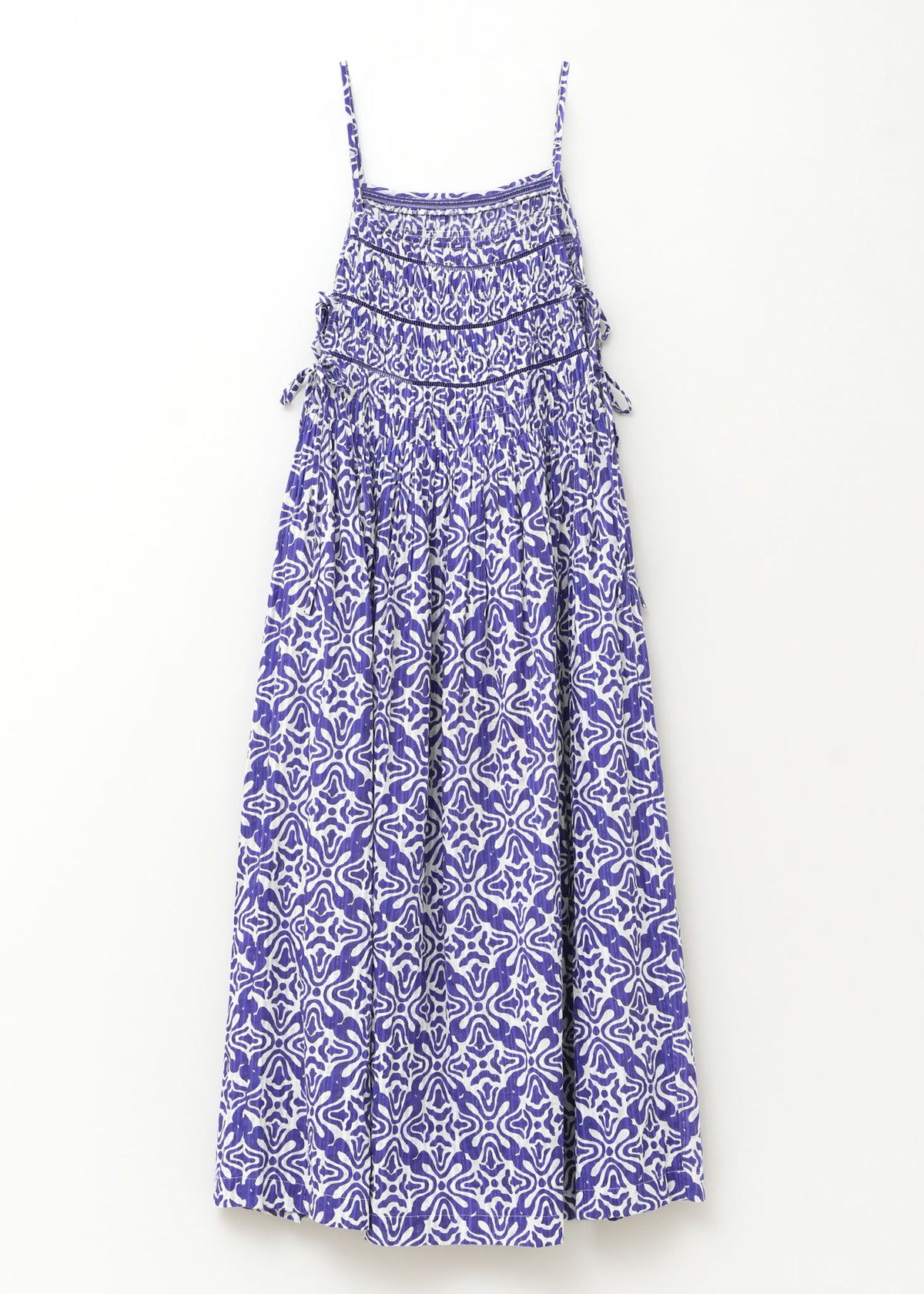Cotton Lurex Ripple Print Cami Dress