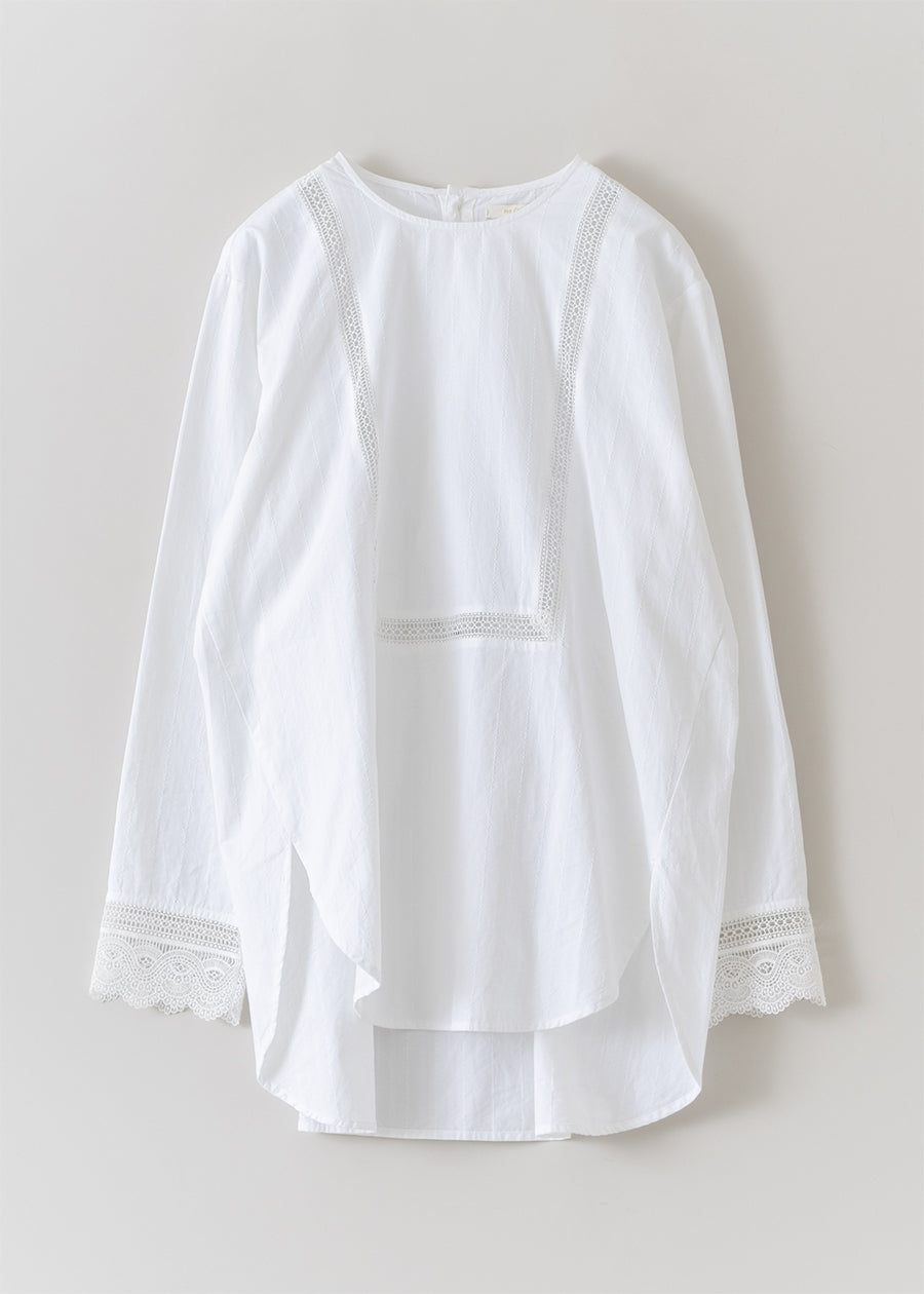 【9/11 10時発売】Poplin Dobby Square Lace Shirts