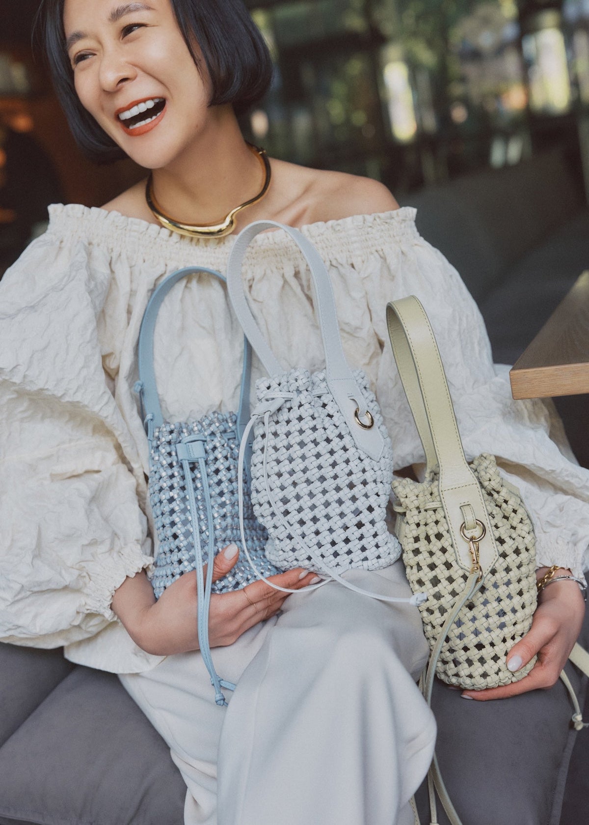 Leather Bucket Bag