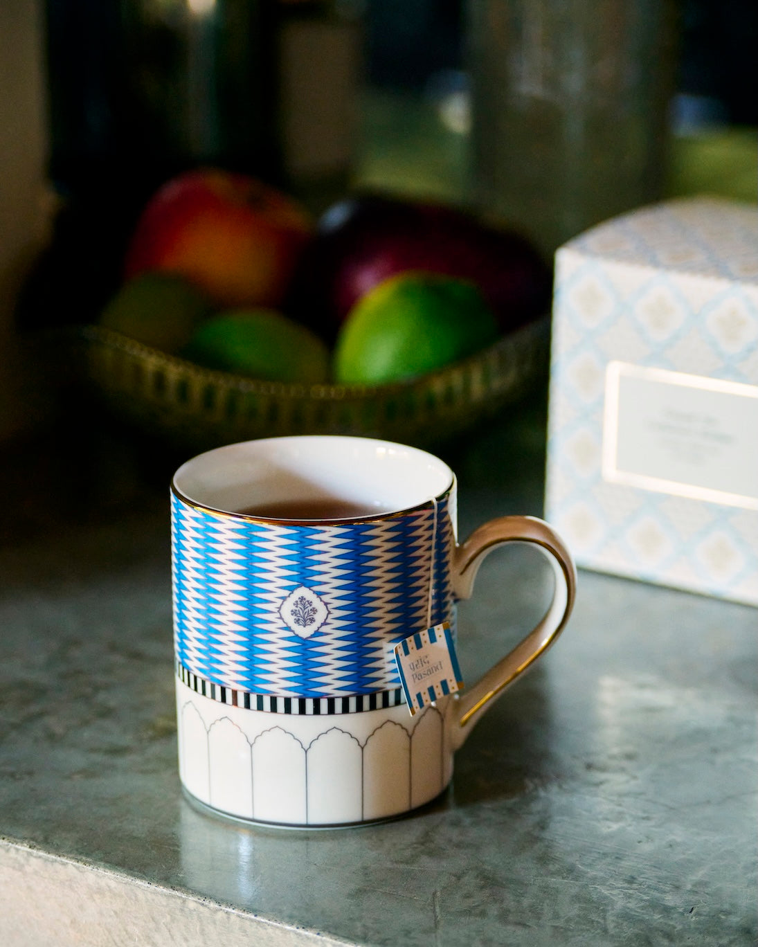 Eriko Kawakami × Pasand Home Blue City Tea Mug