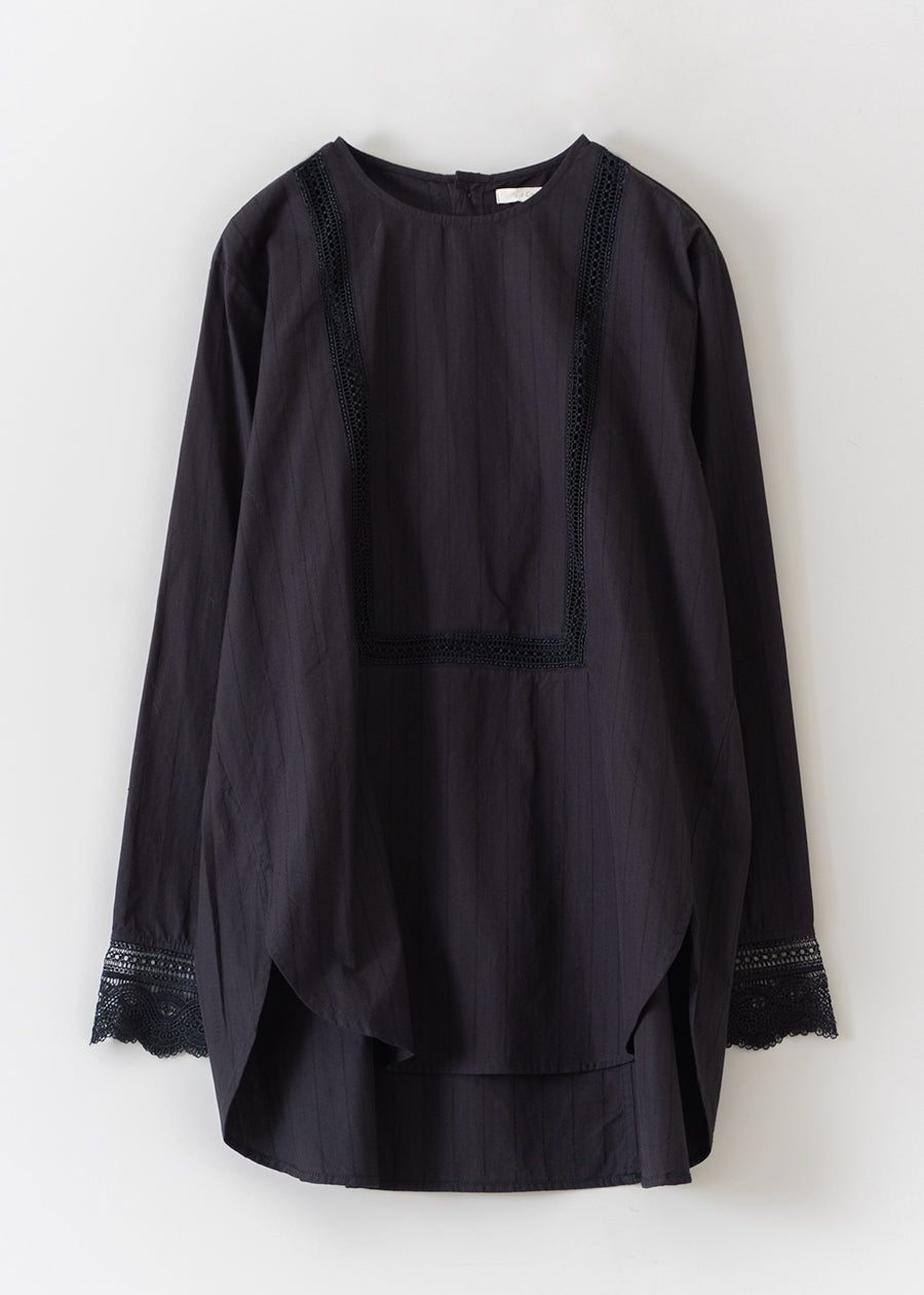 【9/11 10時発売】Poplin Dobby Square Lace Shirts