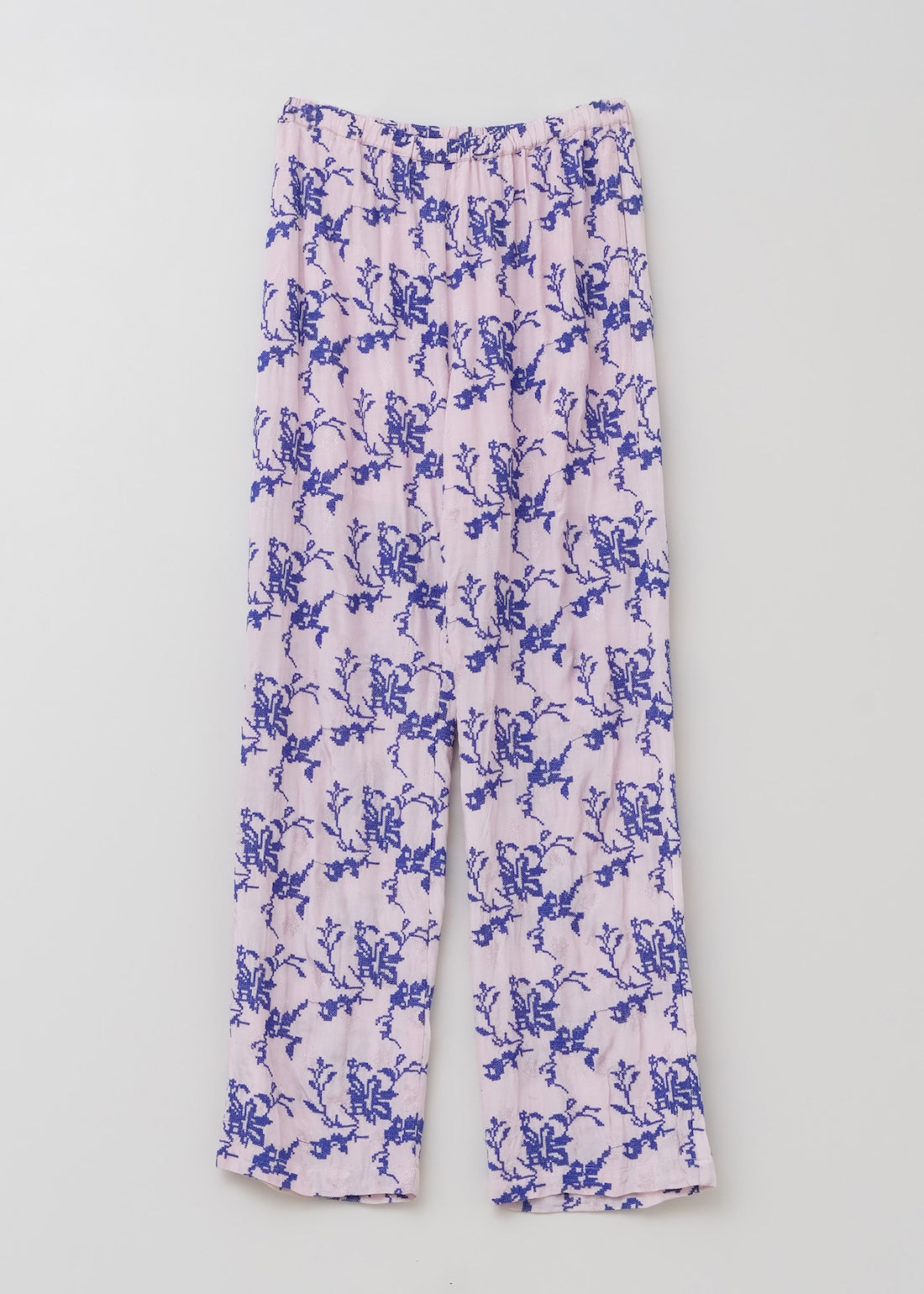 [Expected delivery in early February] Rayon Jacquard Flower All Over Embroidery Pants