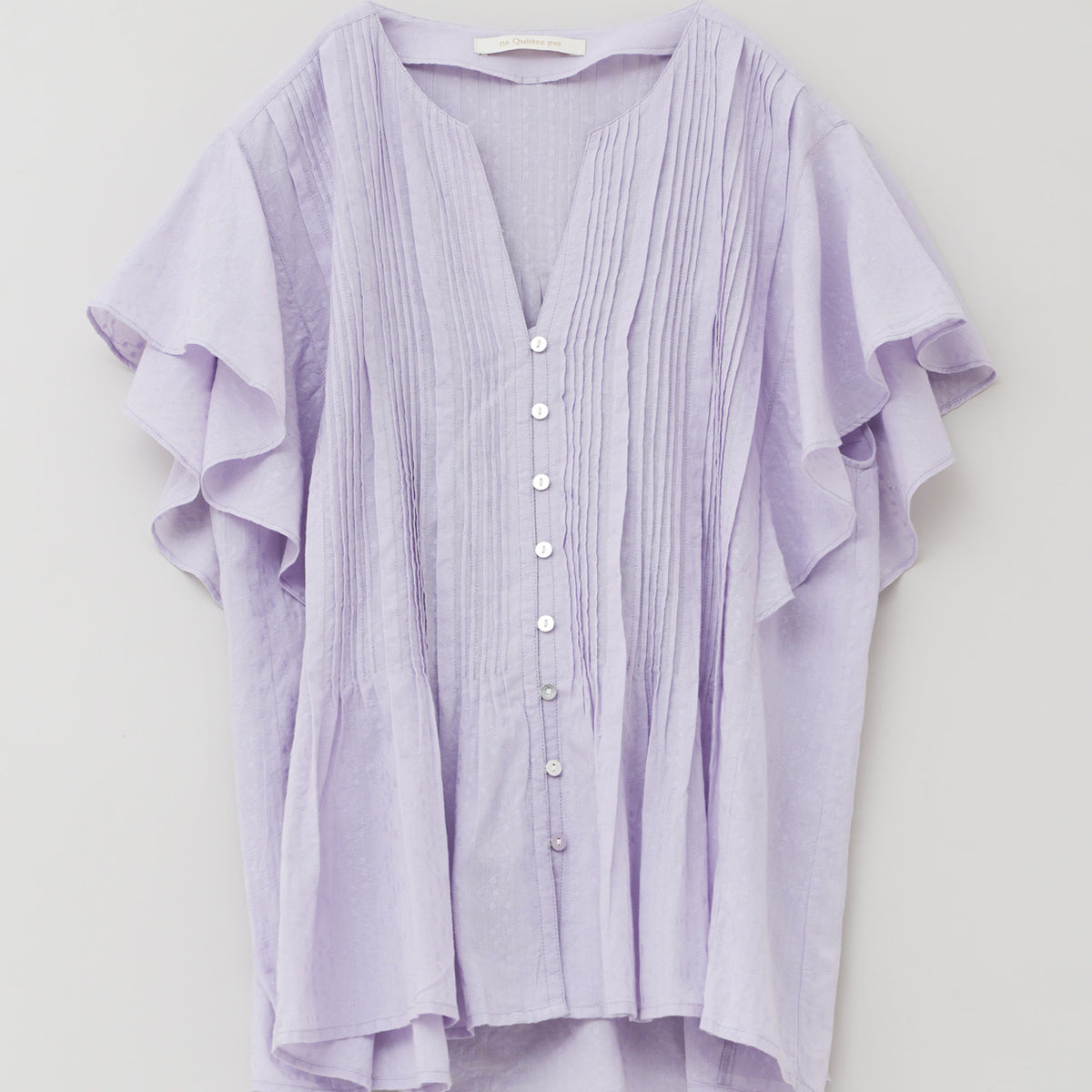 Cotton Jacquard Pin Tuck Blouse | Pasand by ne Quittez pas 