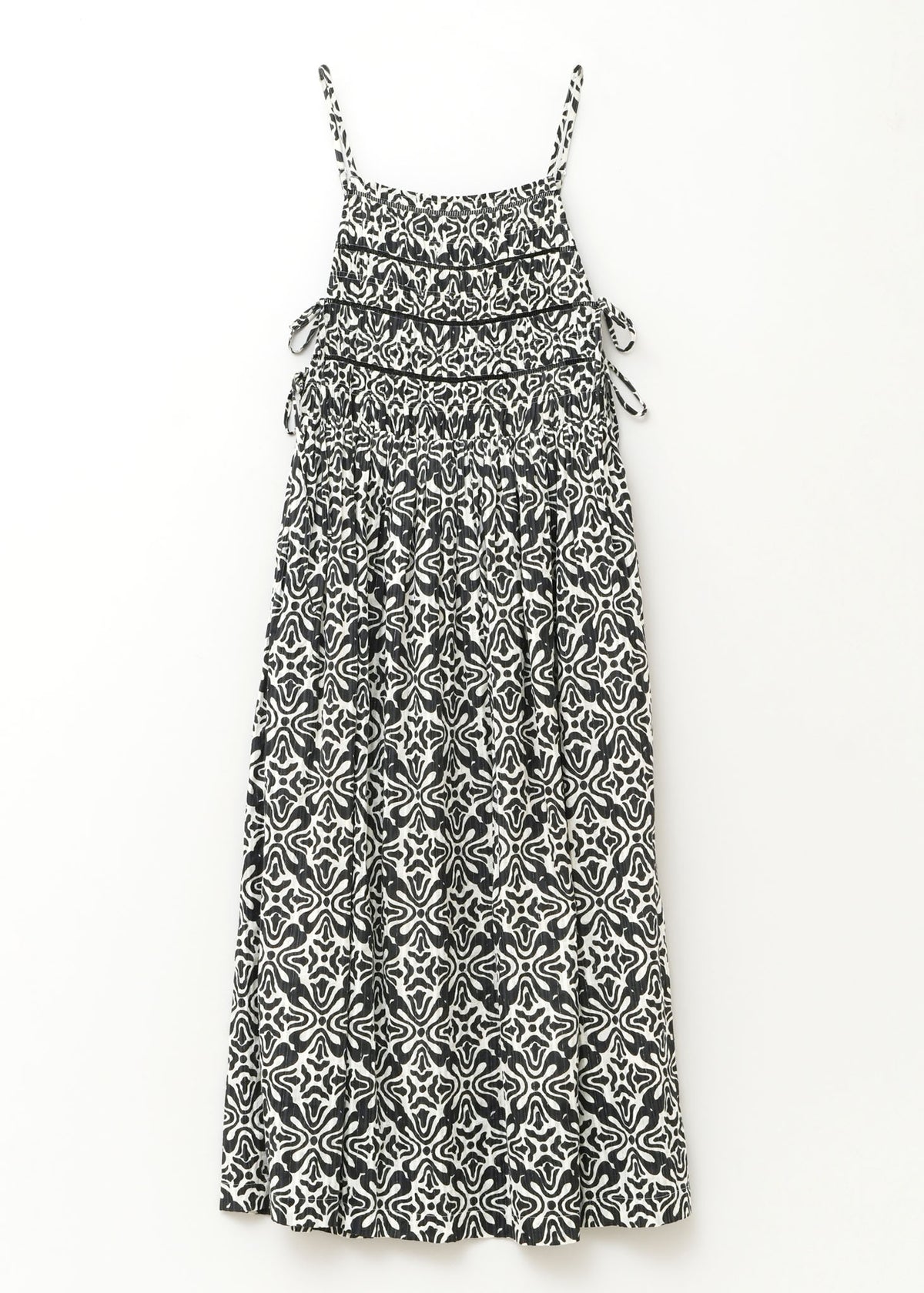 Cotton Lurex Ripple Print Cami Dress
