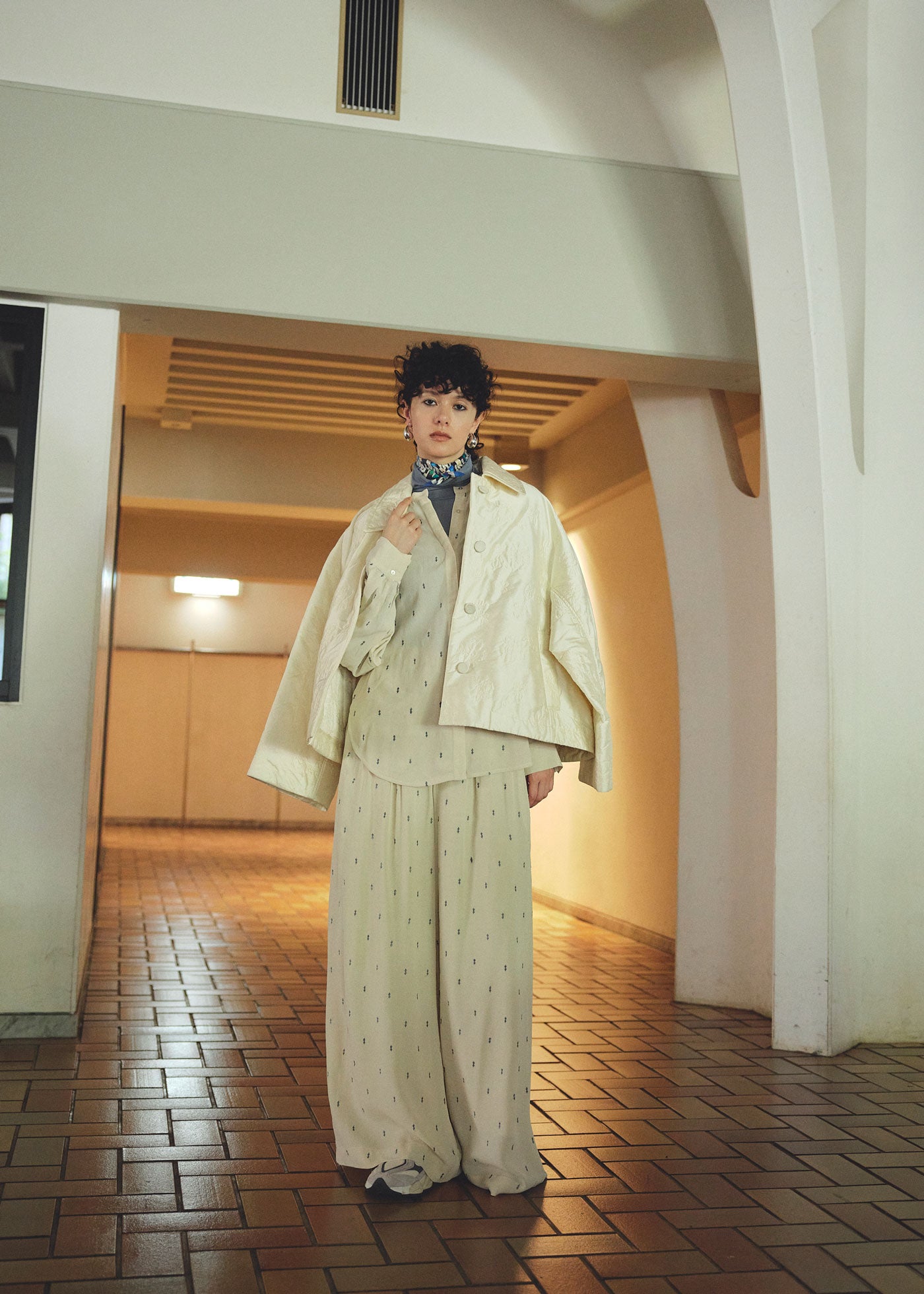 Moss Rayon Dia Embroidery Pants