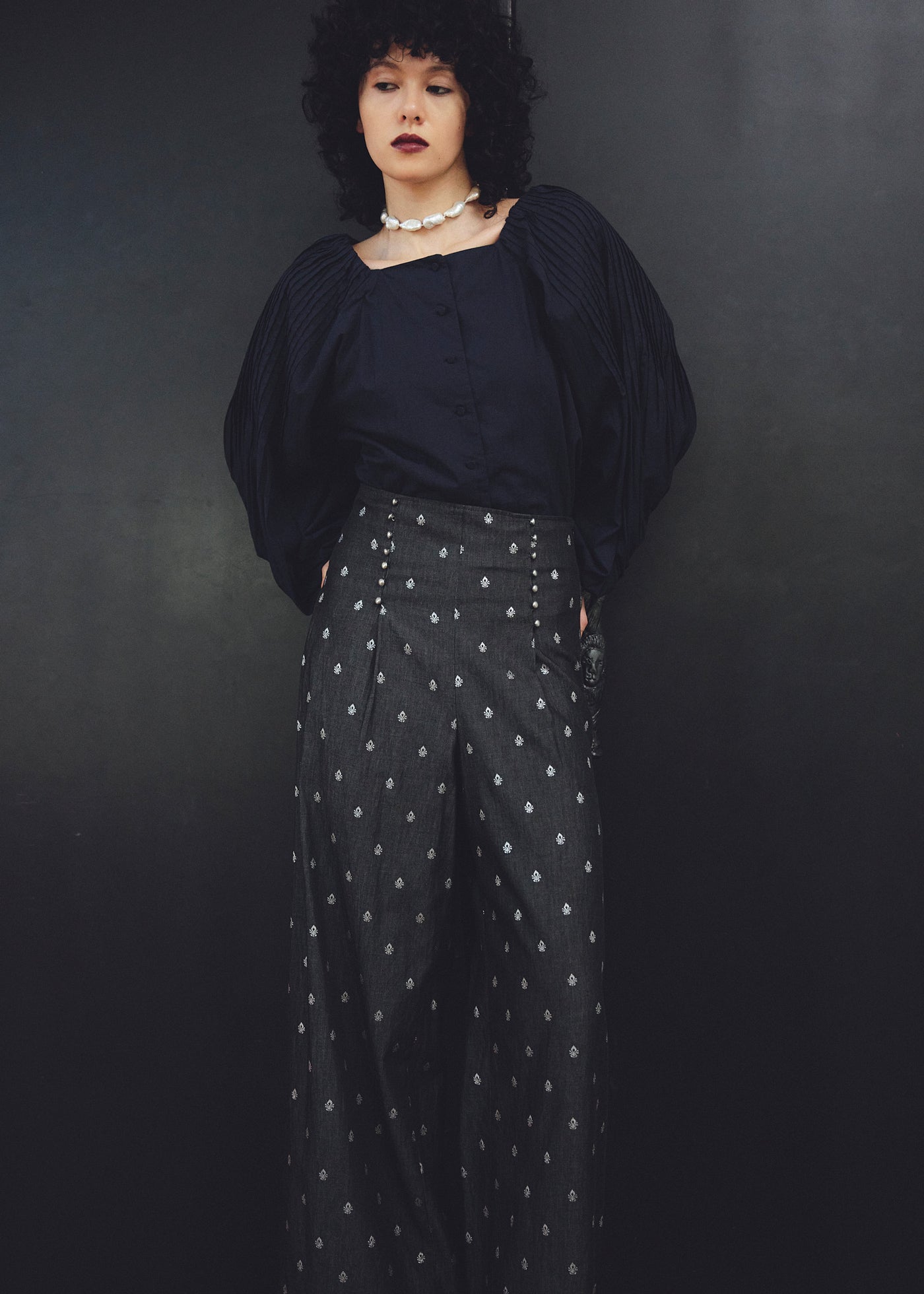 Poplin Tuck Sleeve Top