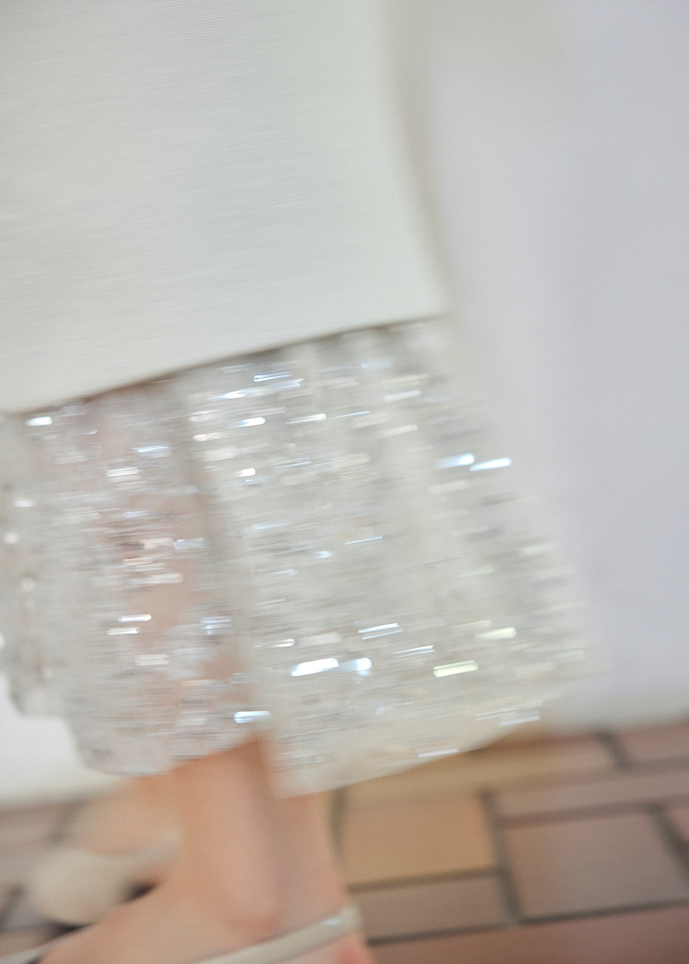 Wool Cashmere Lurex Knit Skirt