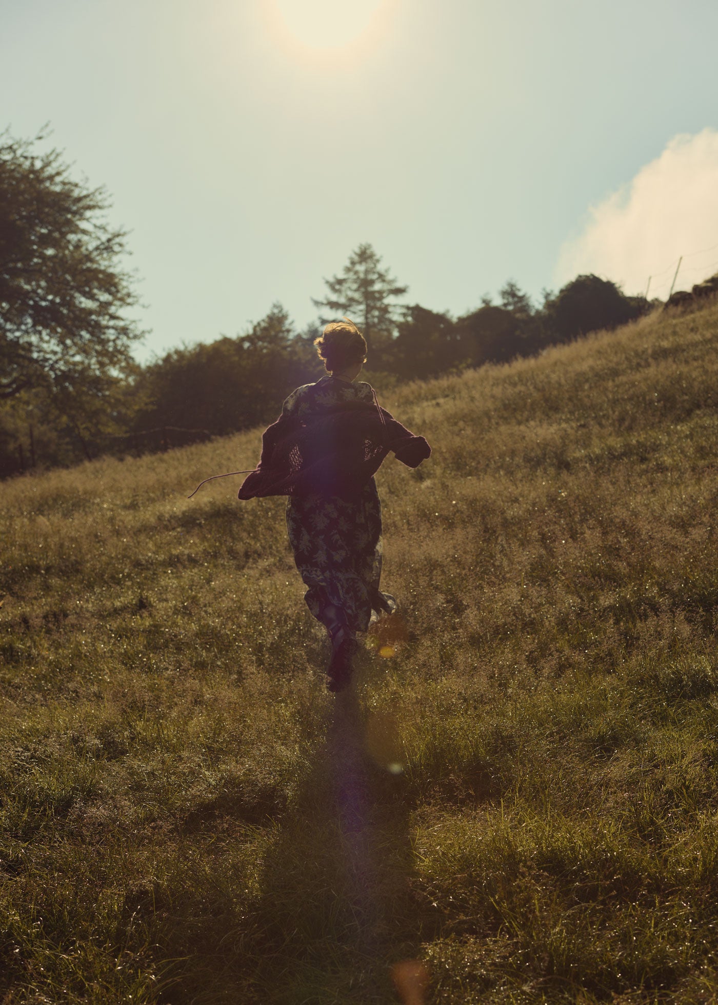 Cotton Rayon Flower Print Piping Dress