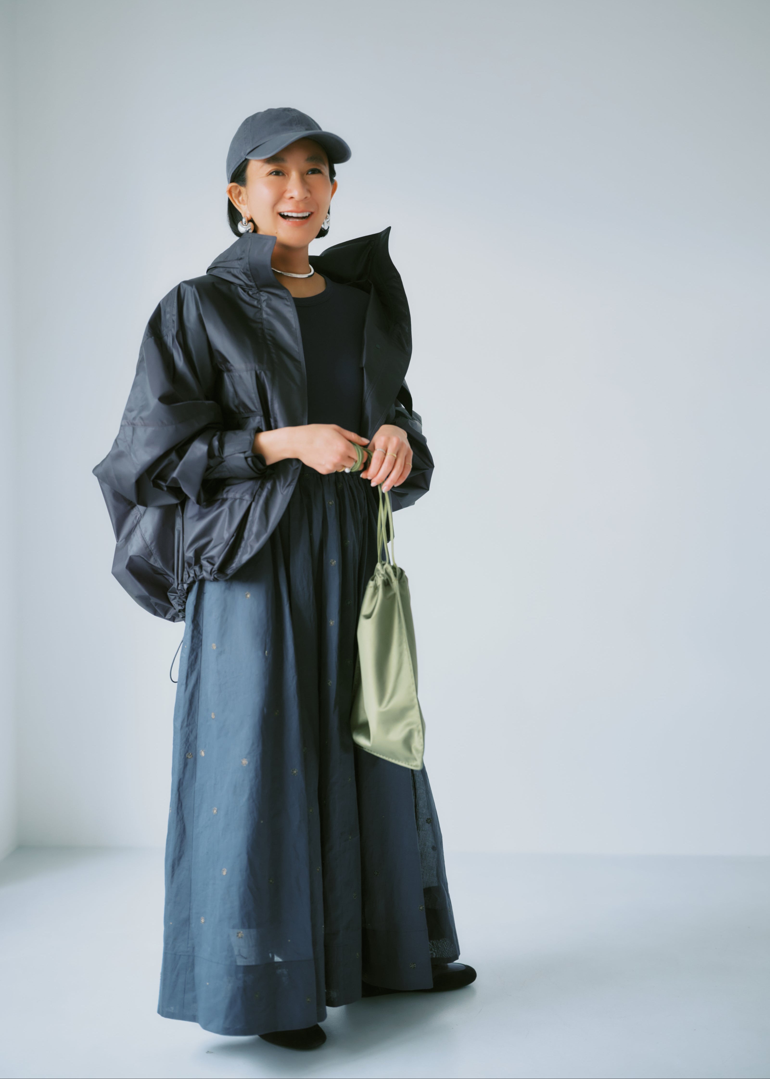 【3/19 10時発売】Cotton Organza Embroidery Rib Combi Dress