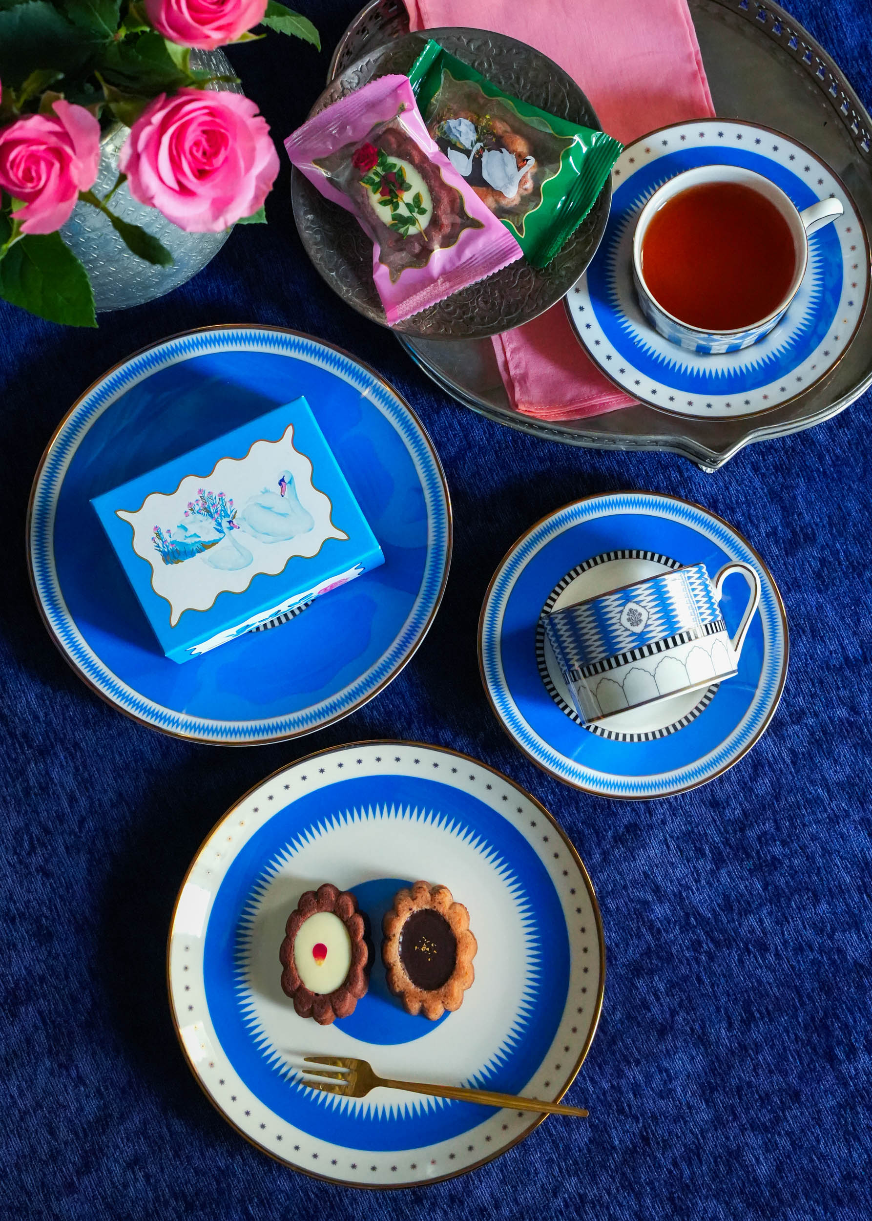 【4/1 10時発売】Blue Tea Time Set - Tigre & Plate