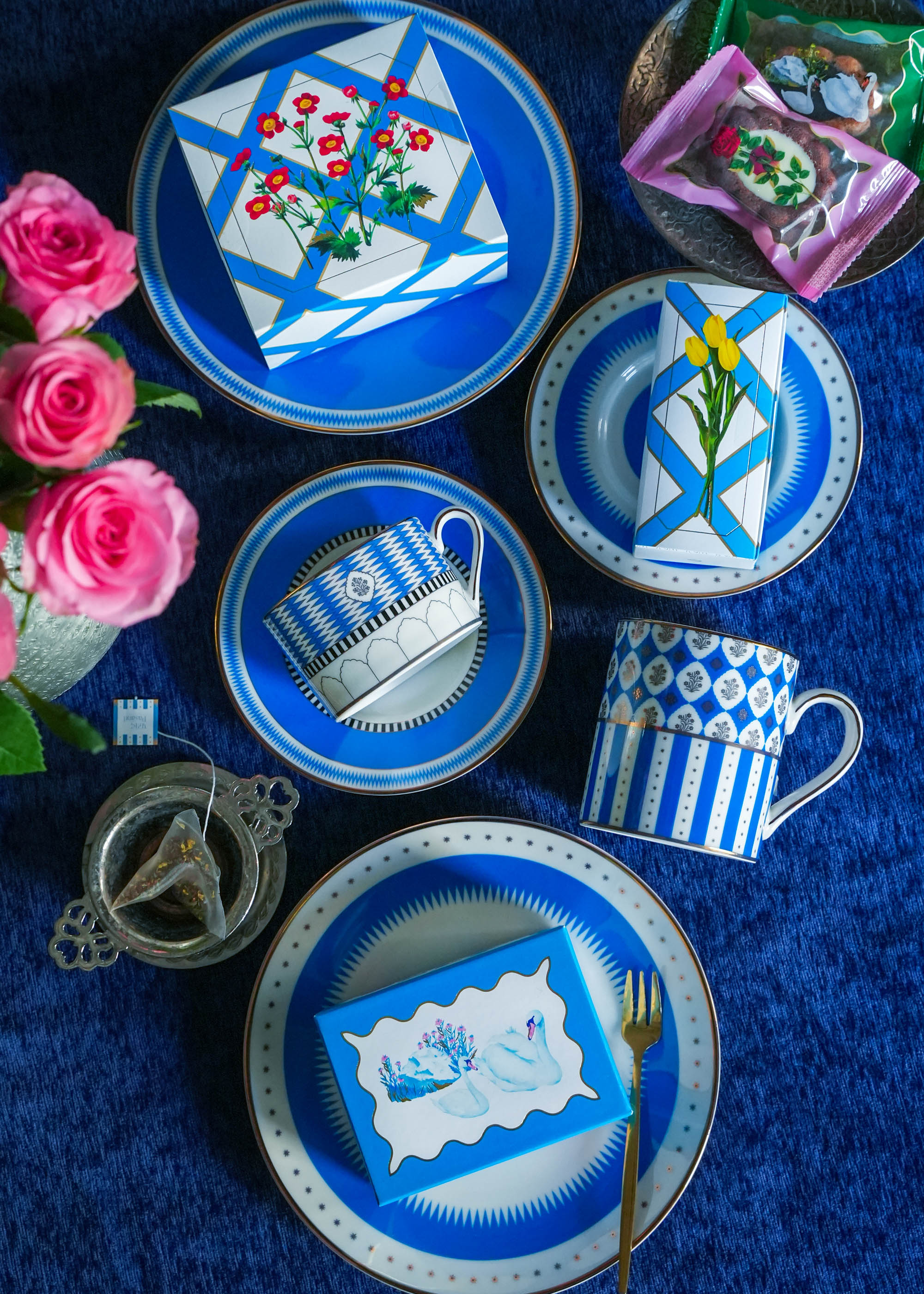 【4/1 10時発売】Blue Tea Time Set - Tigre & Cup and Saucer