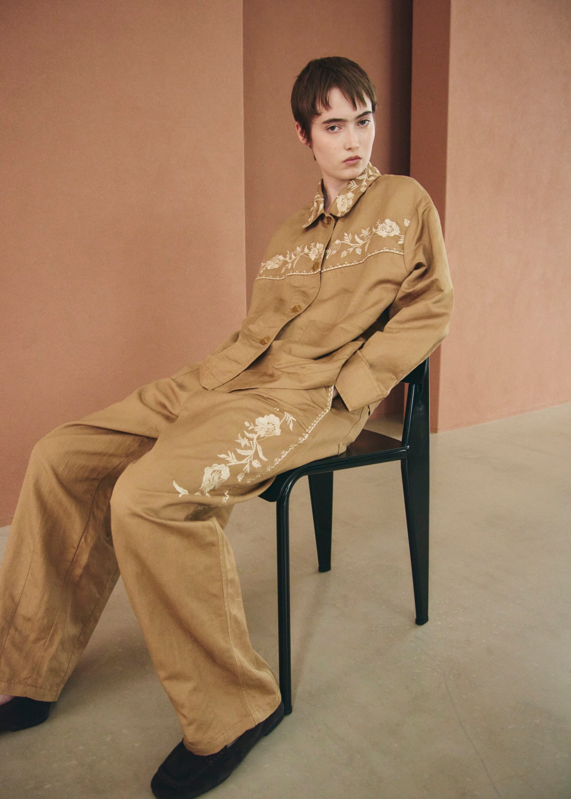 【8/5 10時発売】Cotton Linen Twill Embroidery Jacket