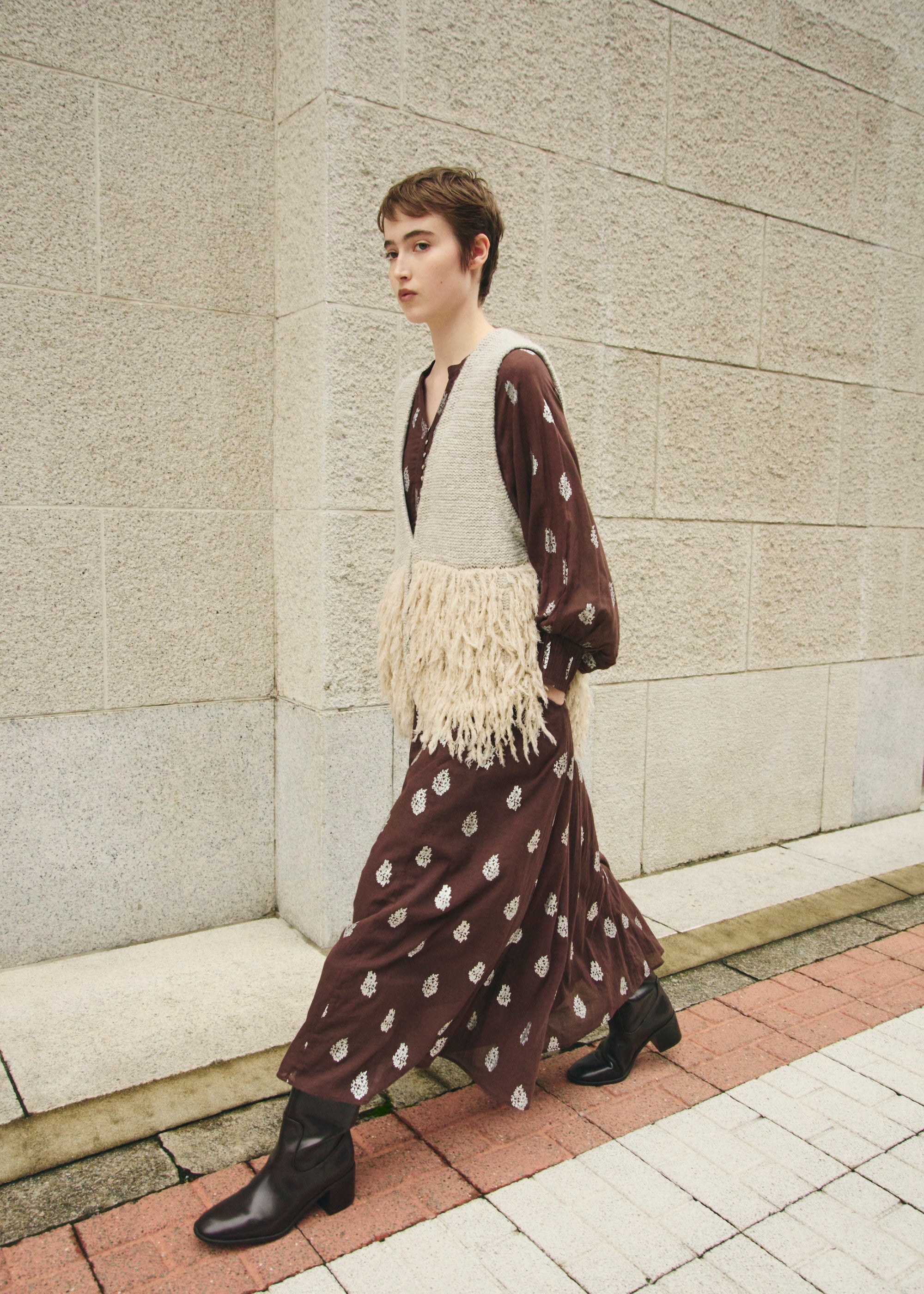 【8/5 10時発売】Wool Fringe Gilet