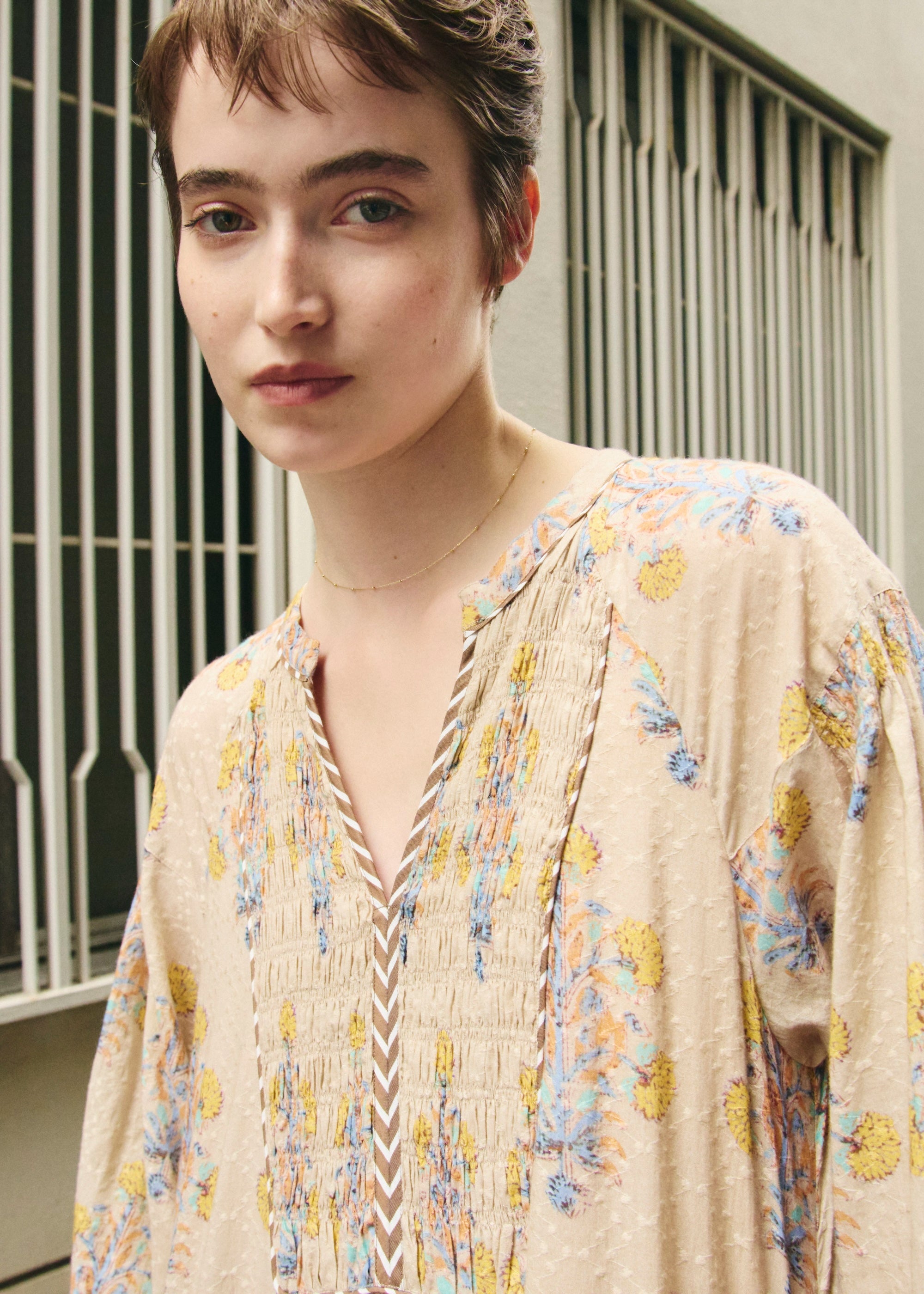 Expected delivery in early January] Cotton Jacquard Marigold Print