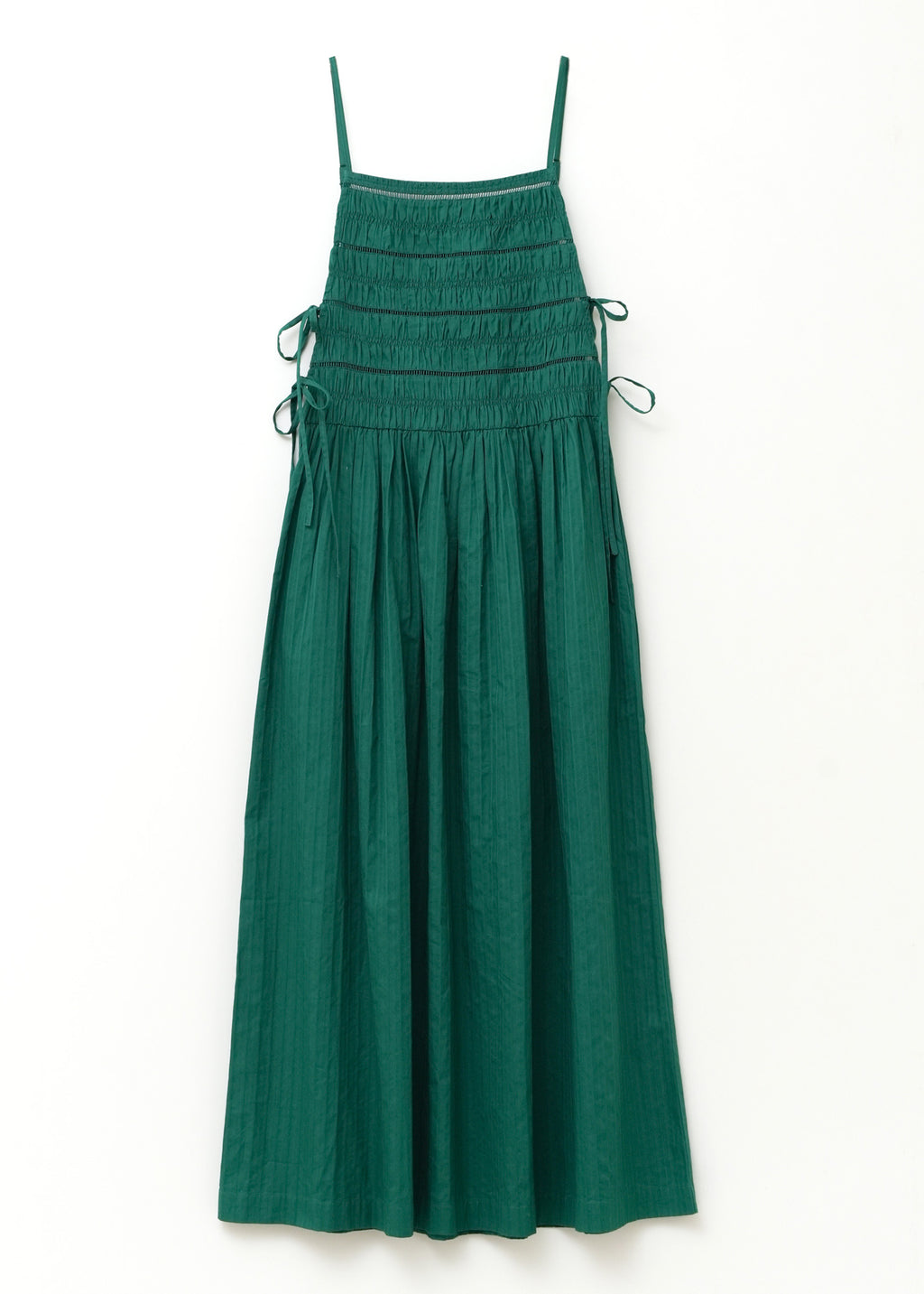 Cotton Stripe Jaquard Shirring Dress | Pasand by ne Quittez pas 