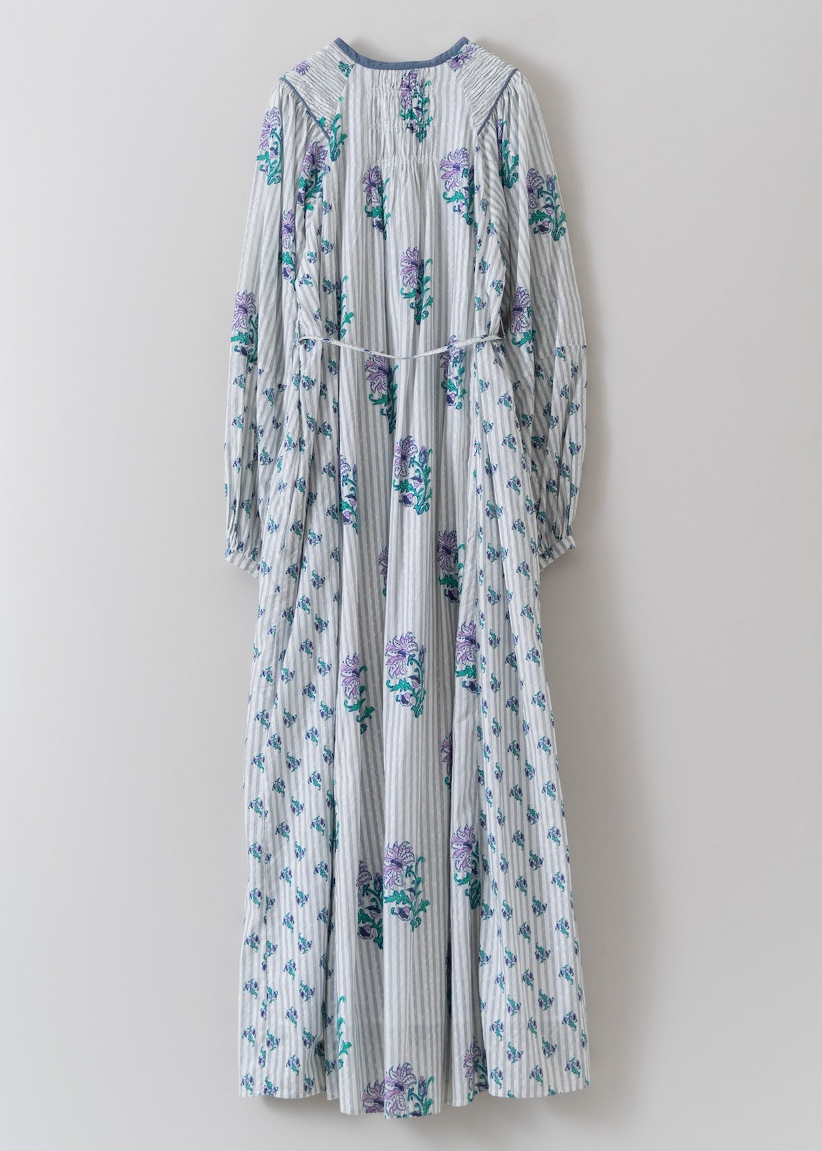 【1月中旬お届け予定】Cotton Jacquard Lily Print Shirring Dress