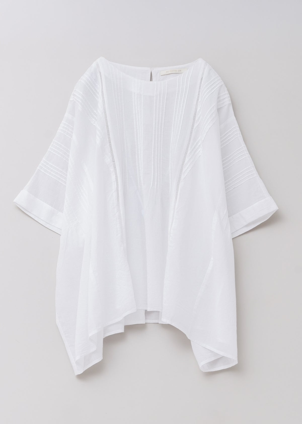 Cotton Voile Pin Tuck Blouse