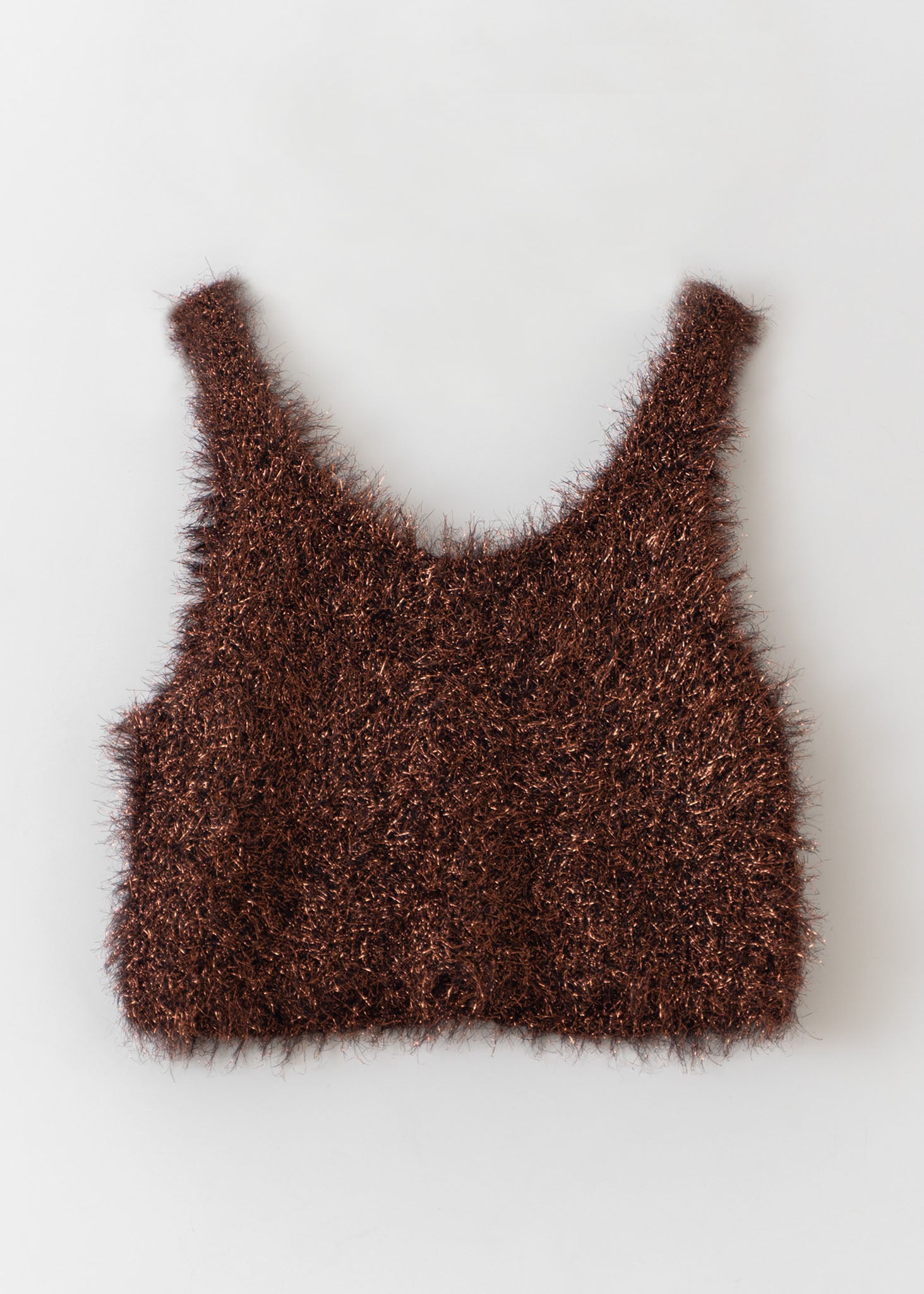 Shiny Fluffy Knit Cami Top