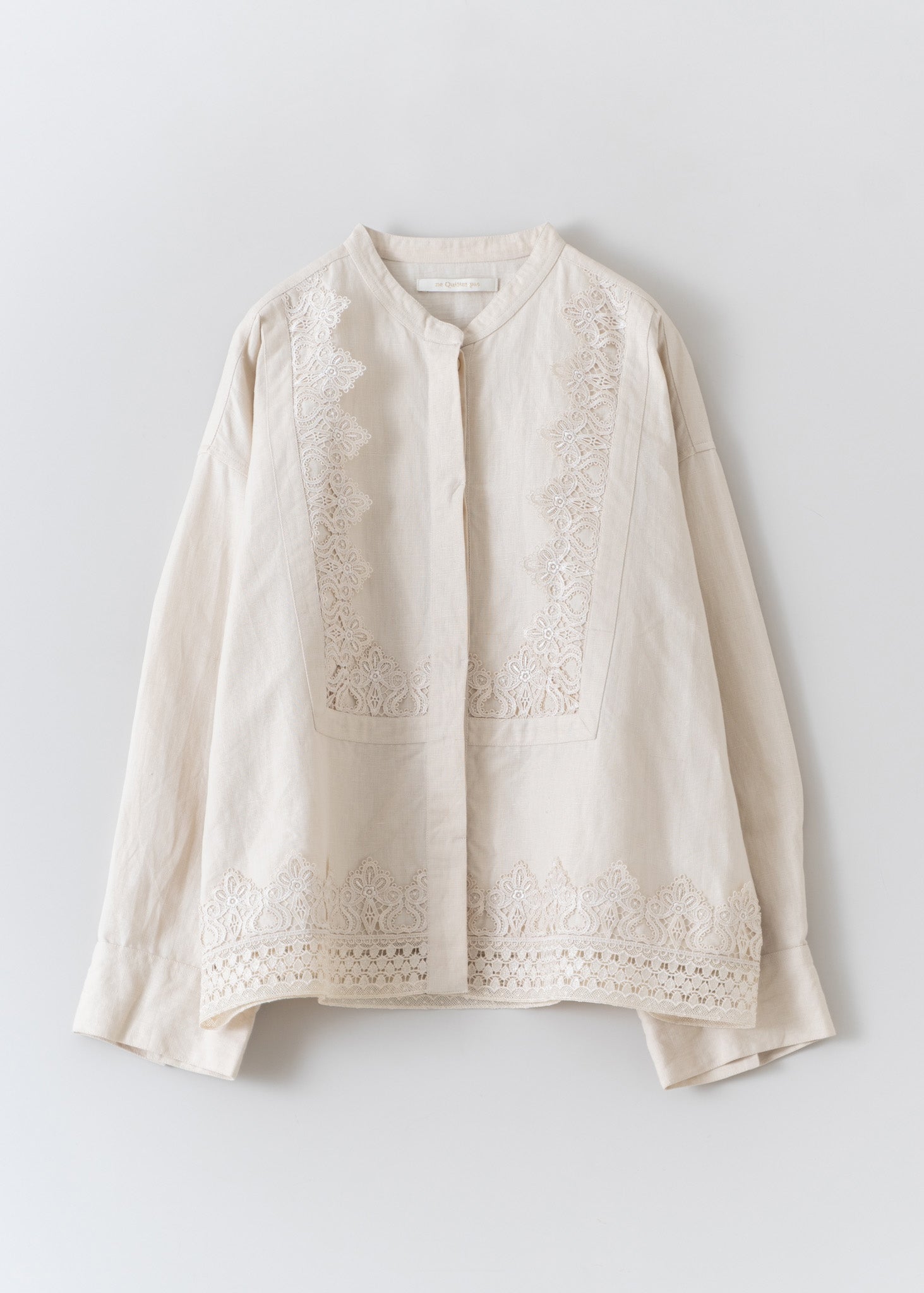 Heavy Linen Lace Short Shirts