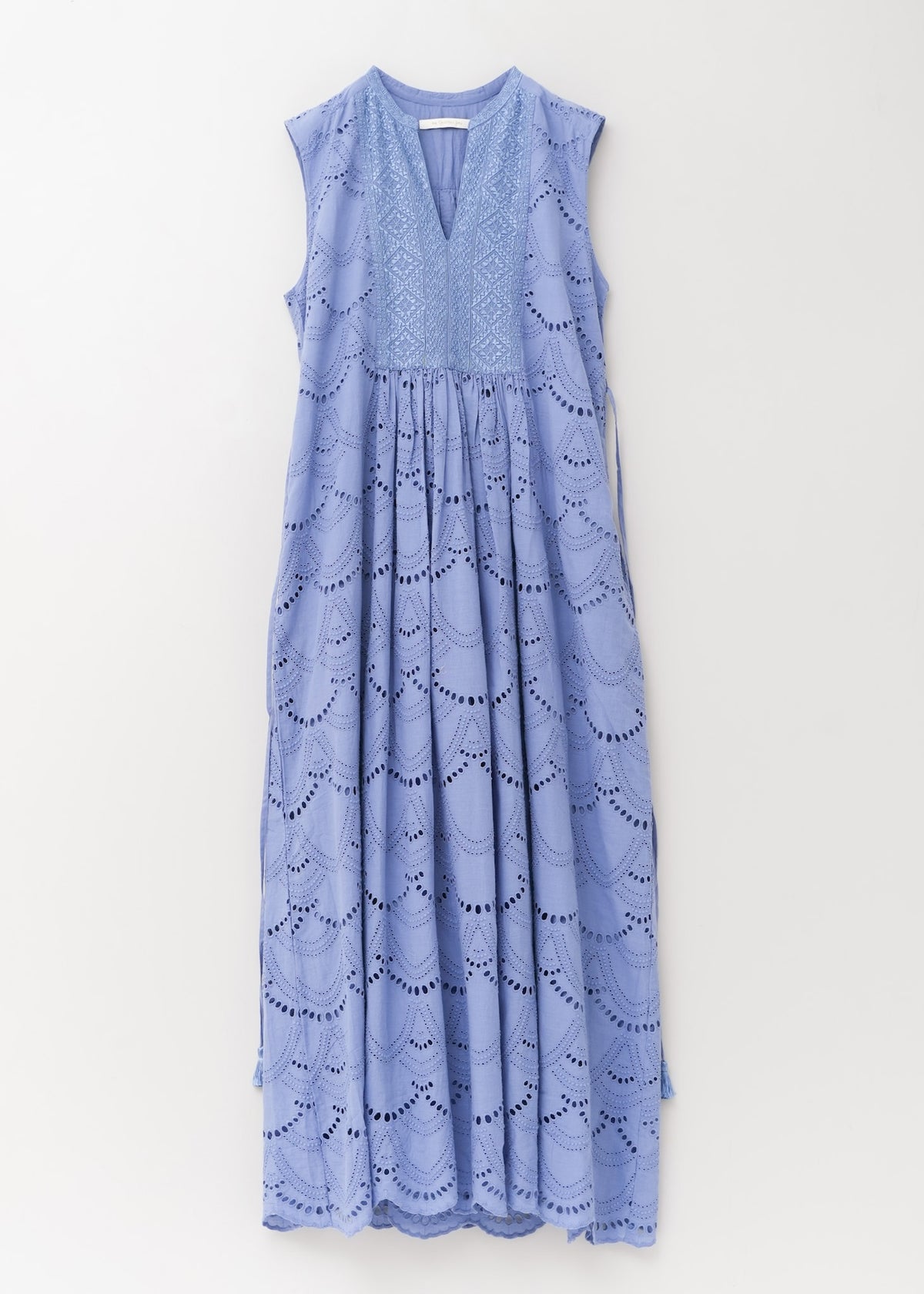Cotton Voile Dot Hemla No Sleeve Dress