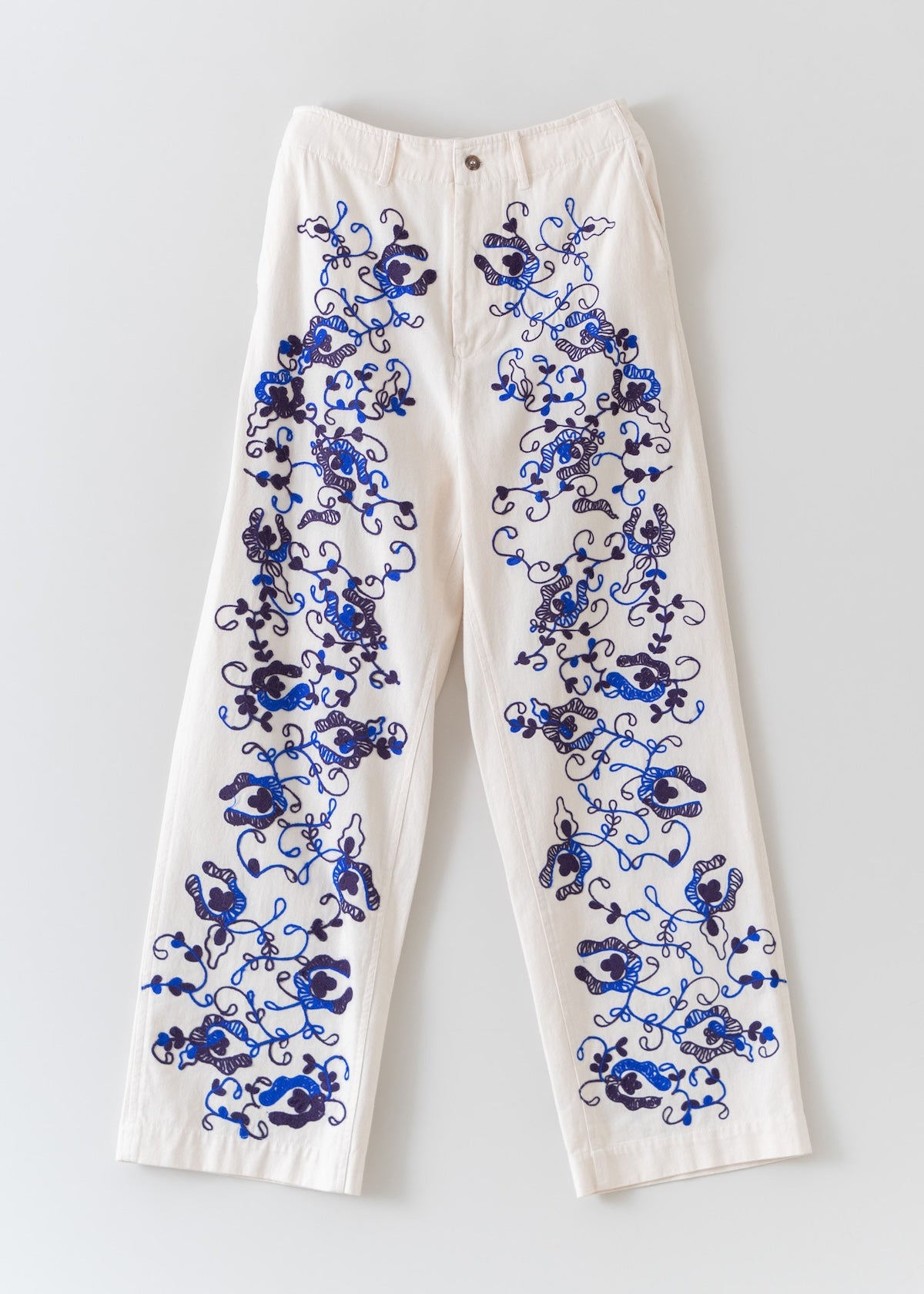 Zeenat Cotton Twill Embroidery Pants