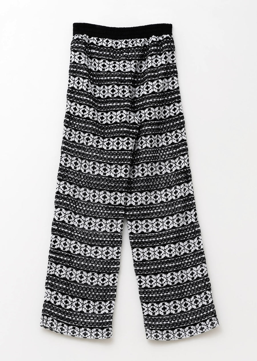 Cotton Border Lace Pants