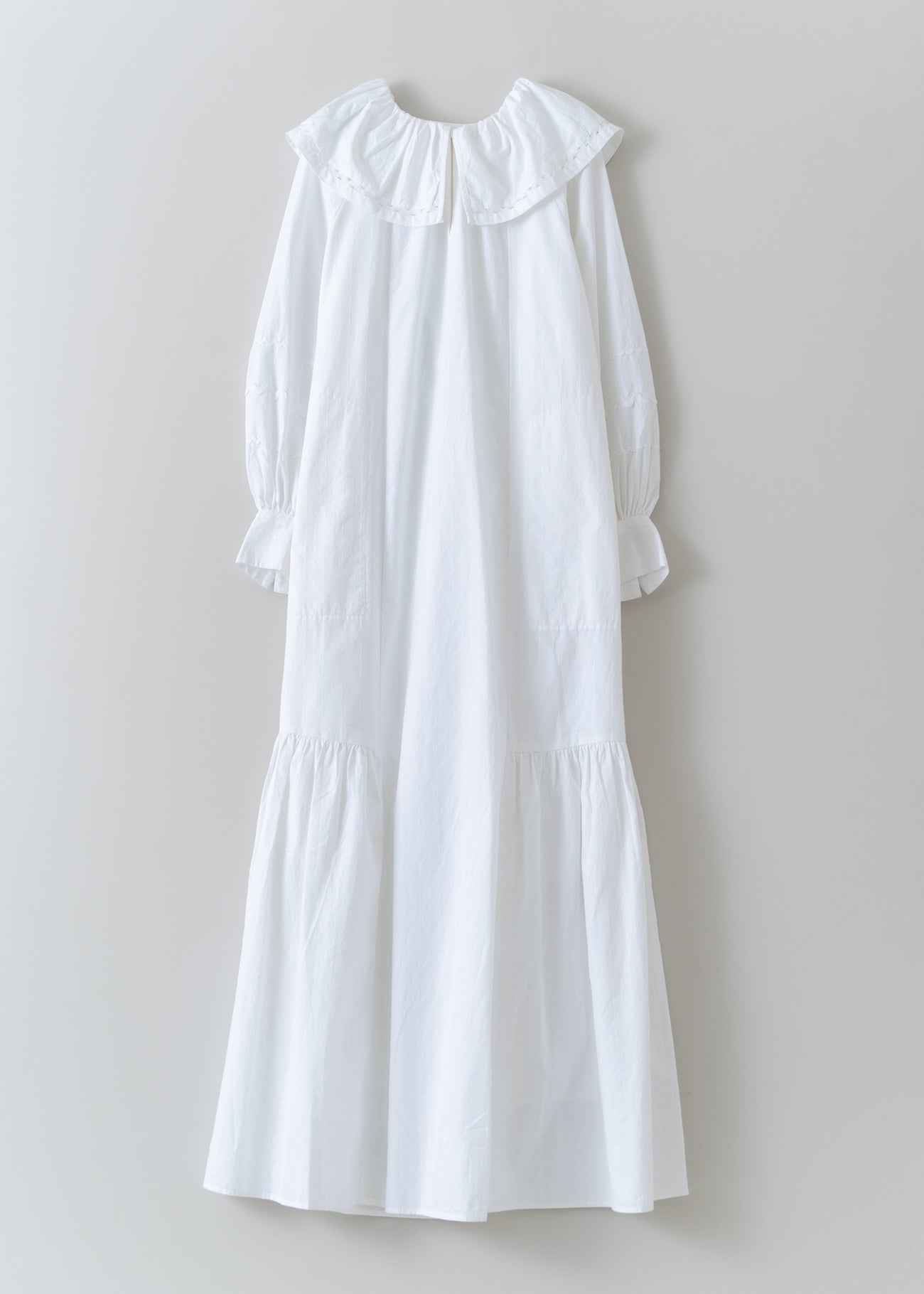 【9/11 10時発売】Poplin Dobby Zigzag Tape Big Collar Dress