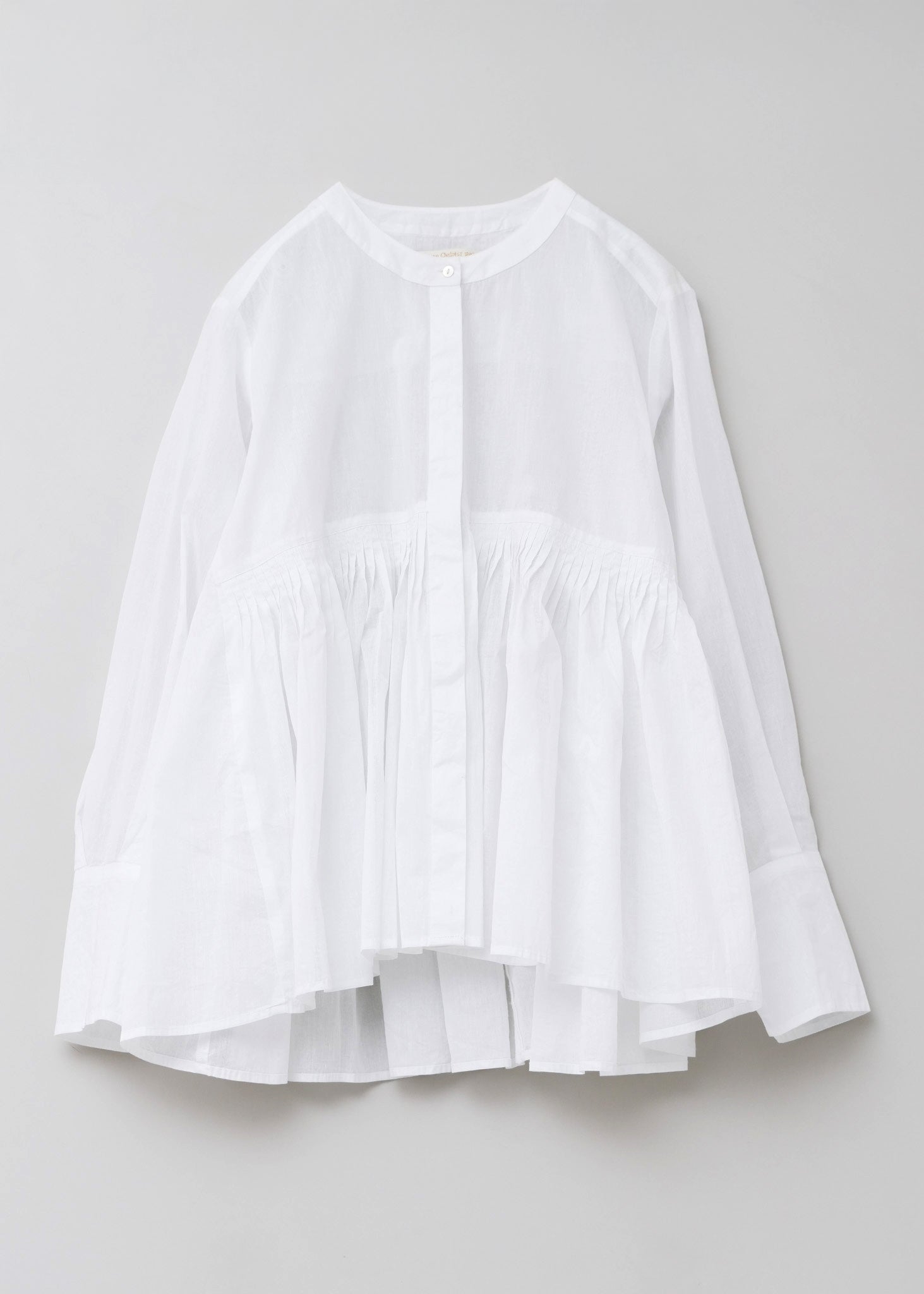 Cotton Organza Tuck Blouse