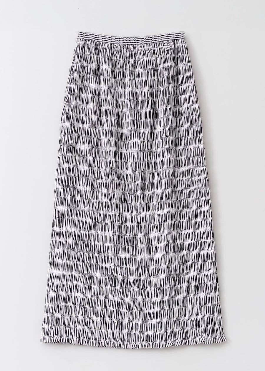 Cotton Poplin Shirring Skirt