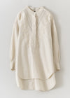 Heavy Linen Lace Long Shirt