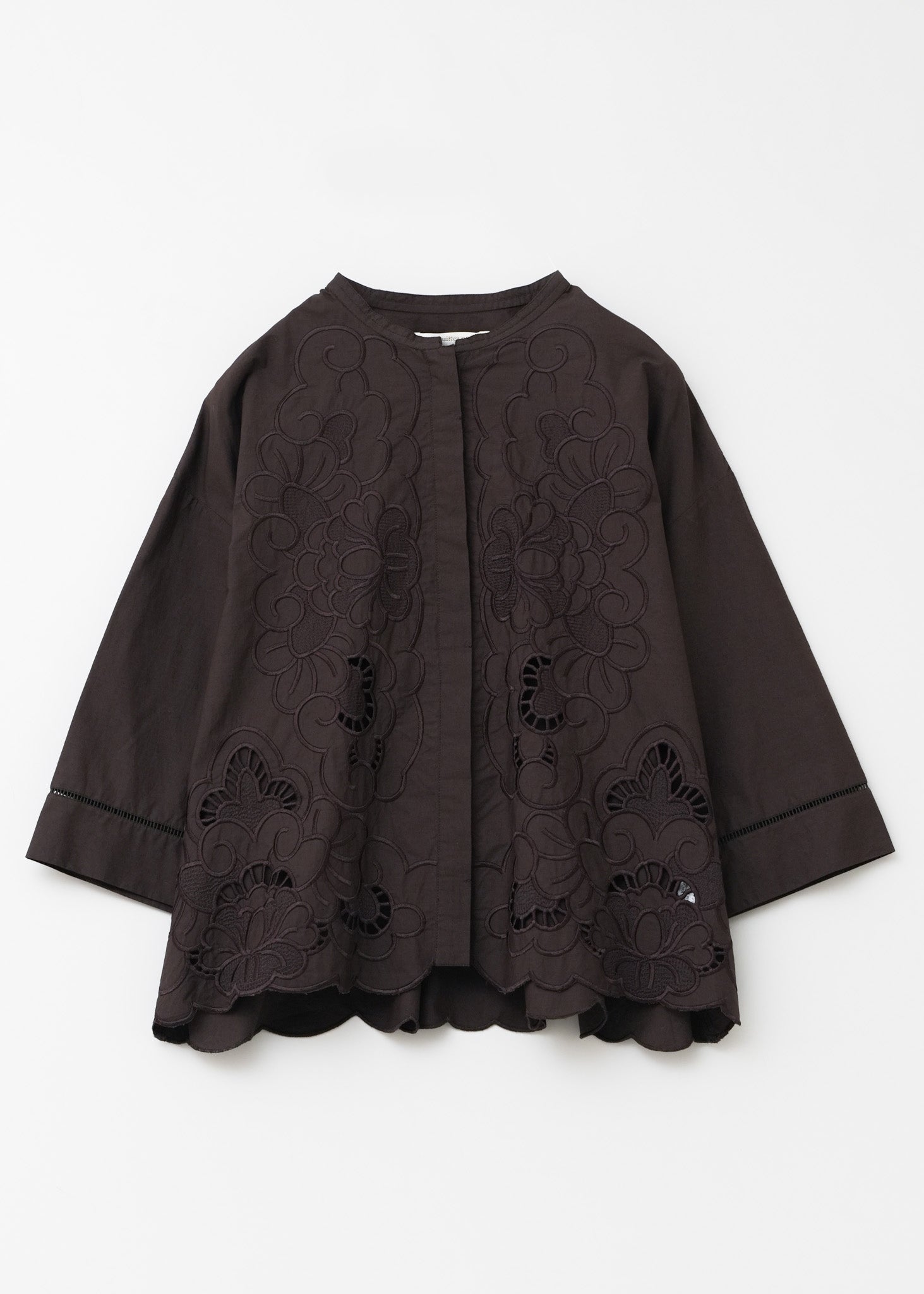 [Scheduled for delivery in mid-March] Poplin Daisy Cutwork Shirts