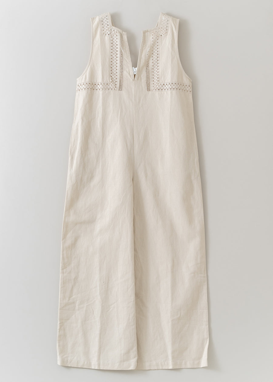 Heavy Linen Sleeveless All In One