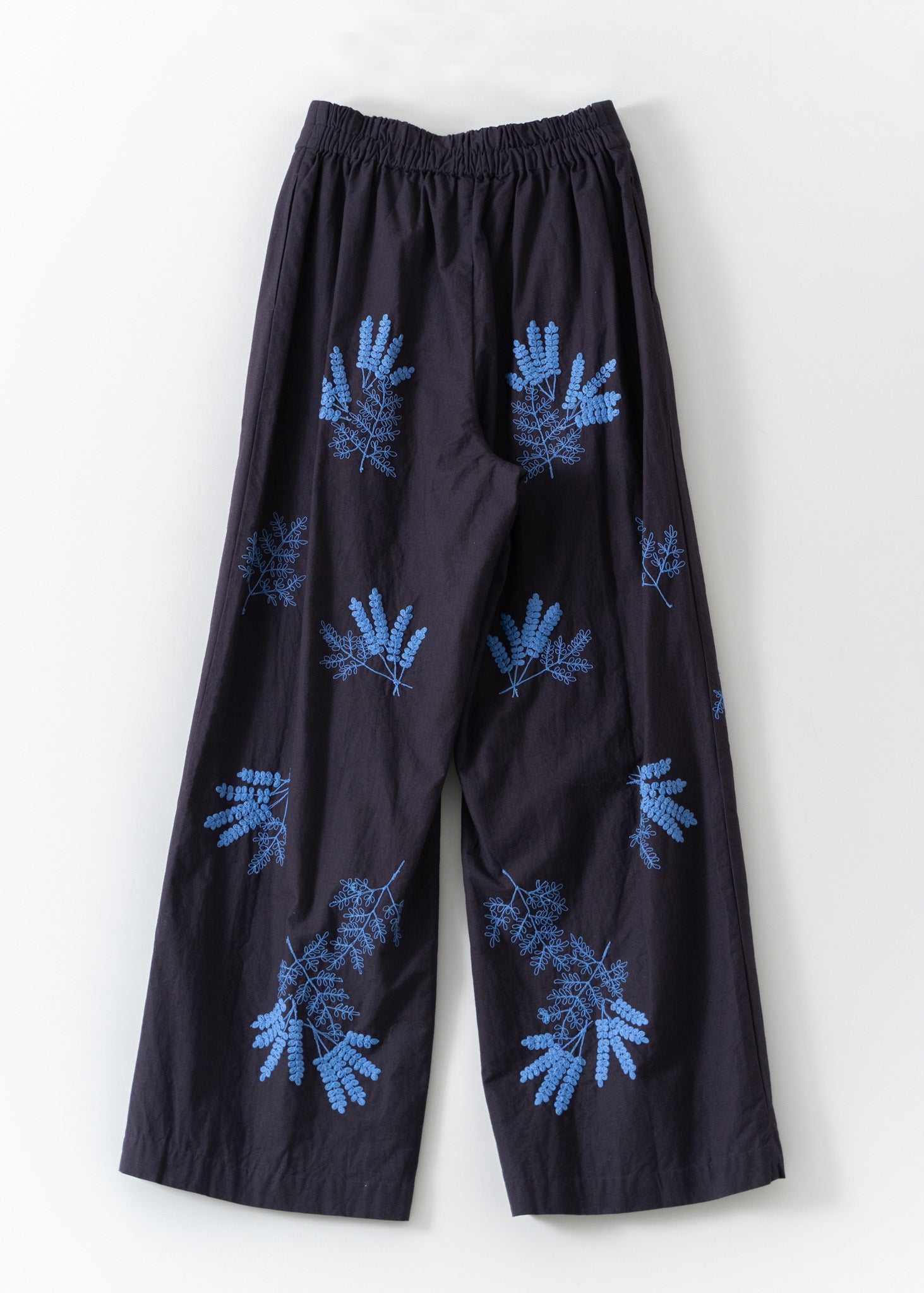 Cotton Linen Plants Embroidery Pants | Pasand by ne Quittez pas | パサンドバイヌキテパ