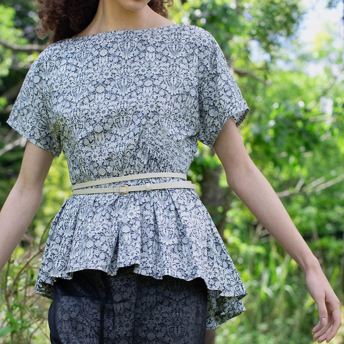Liberty Print Shirring Blouse | Pasand by ne Quittez pas | パサン 