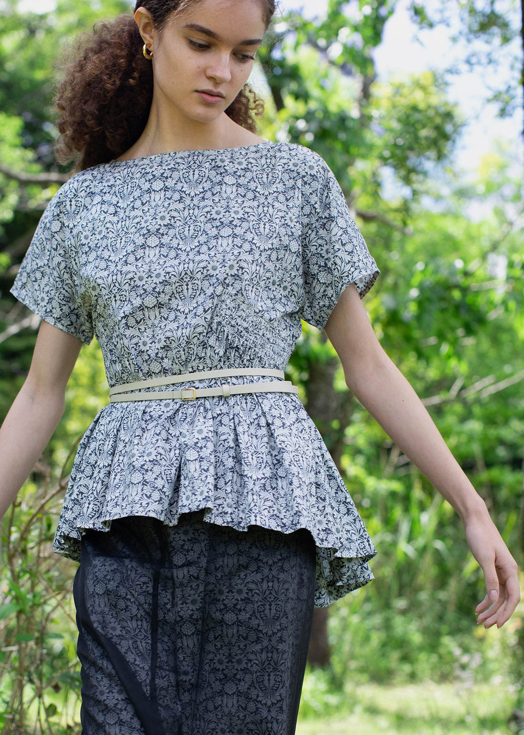 Liberty Print Shirring Blouse | Pasand by ne Quittez pas | パサン 