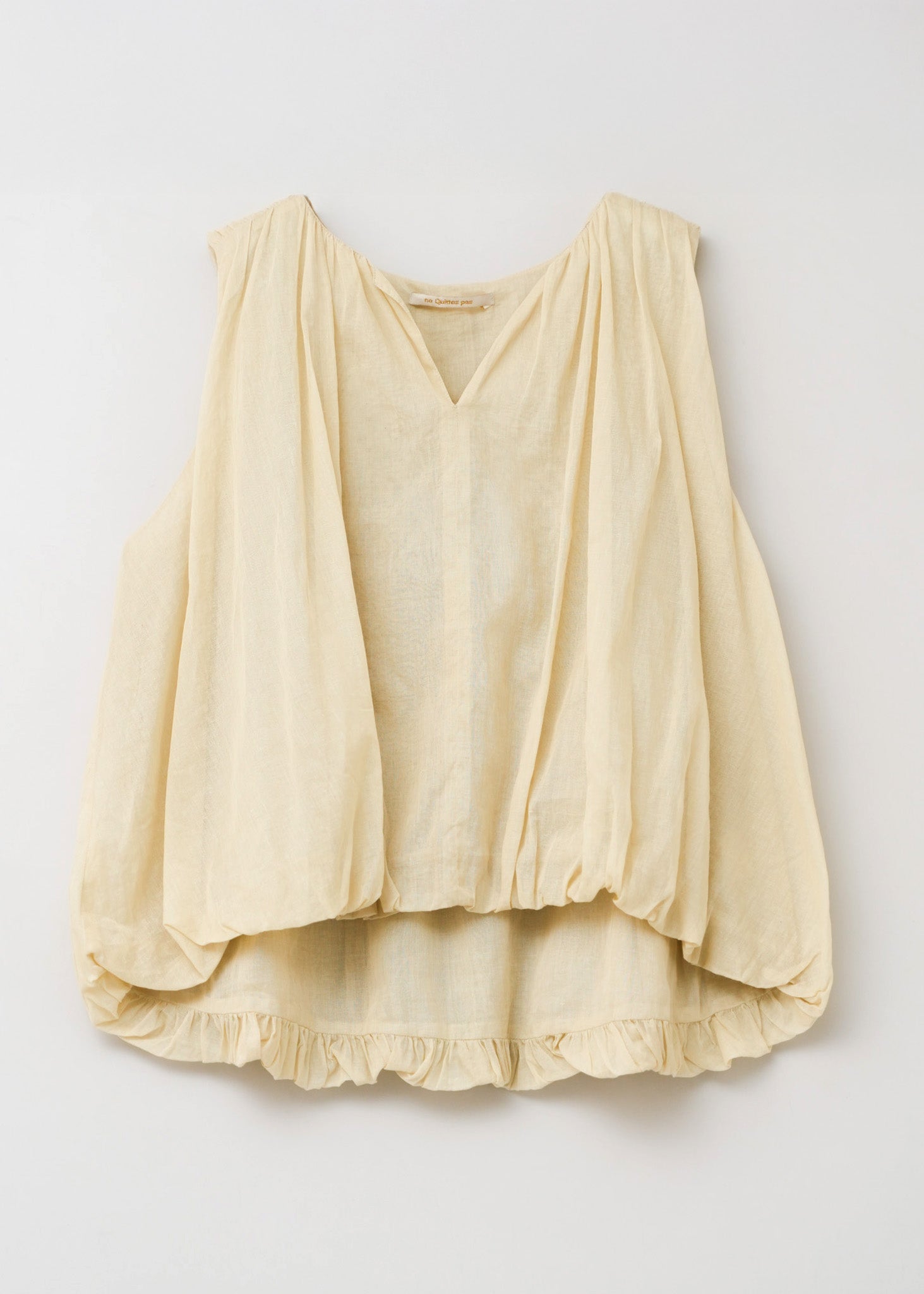 [Scheduled for delivery in mid-April] Cotton Organza Balloon Top