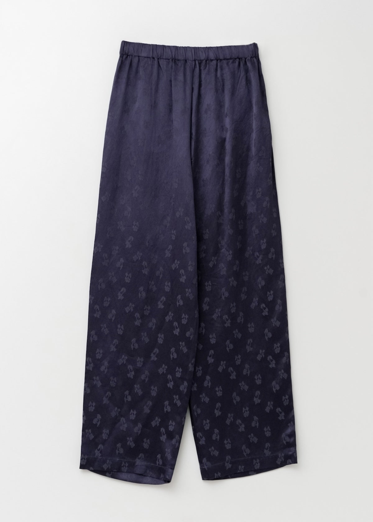 Rayon Cotton Jacquard Tuck Pants