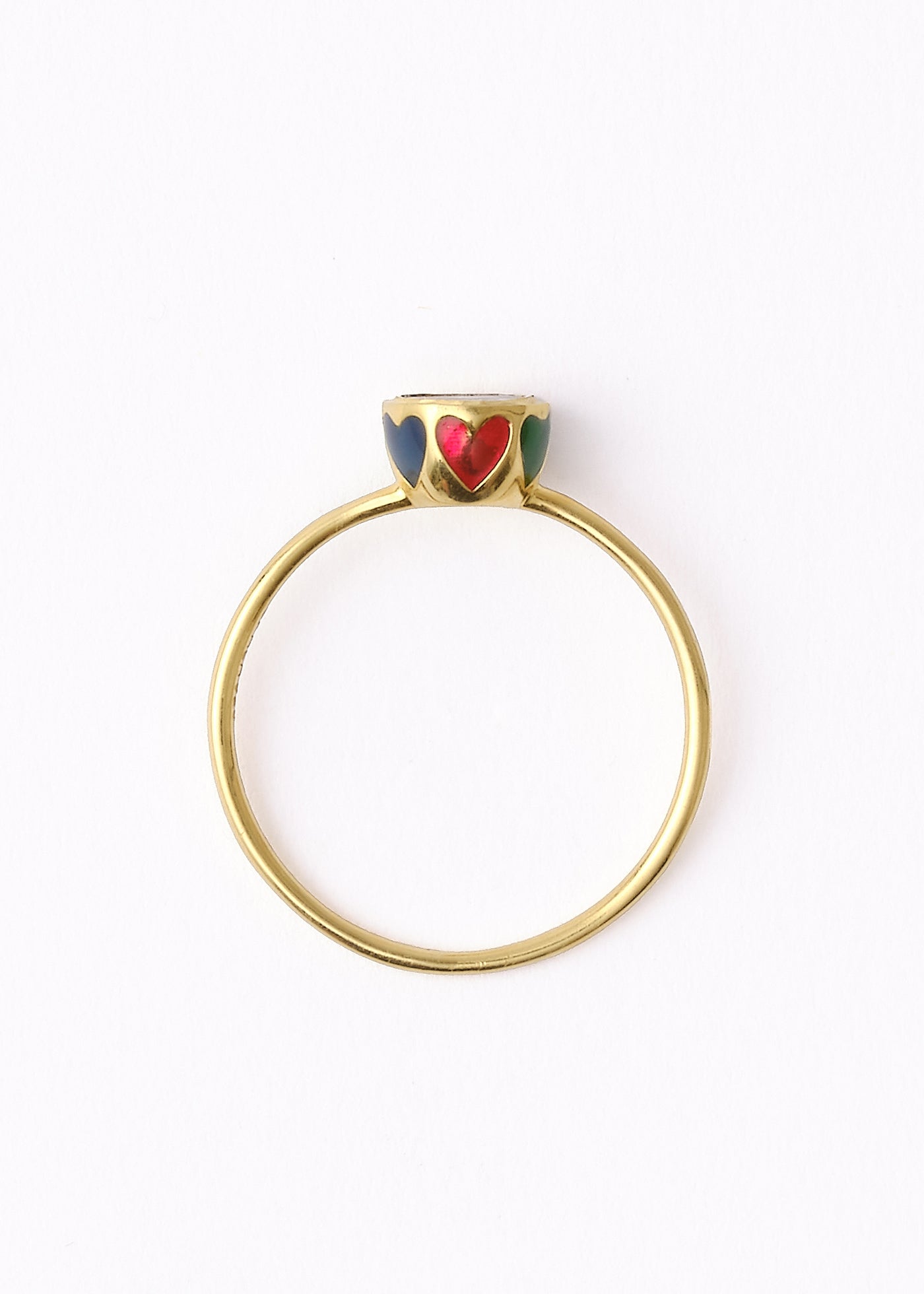 Polki Vivid Heart Enamel Ring