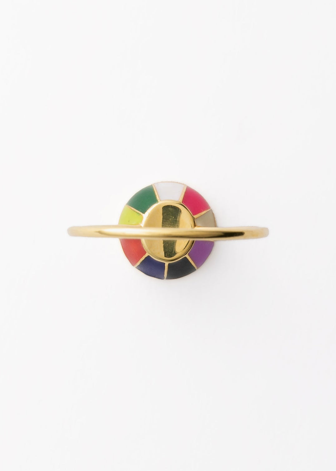 Polki Multi Color Enamel Pave Ring