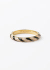 WhiteBlack Stripe Enamel Ring