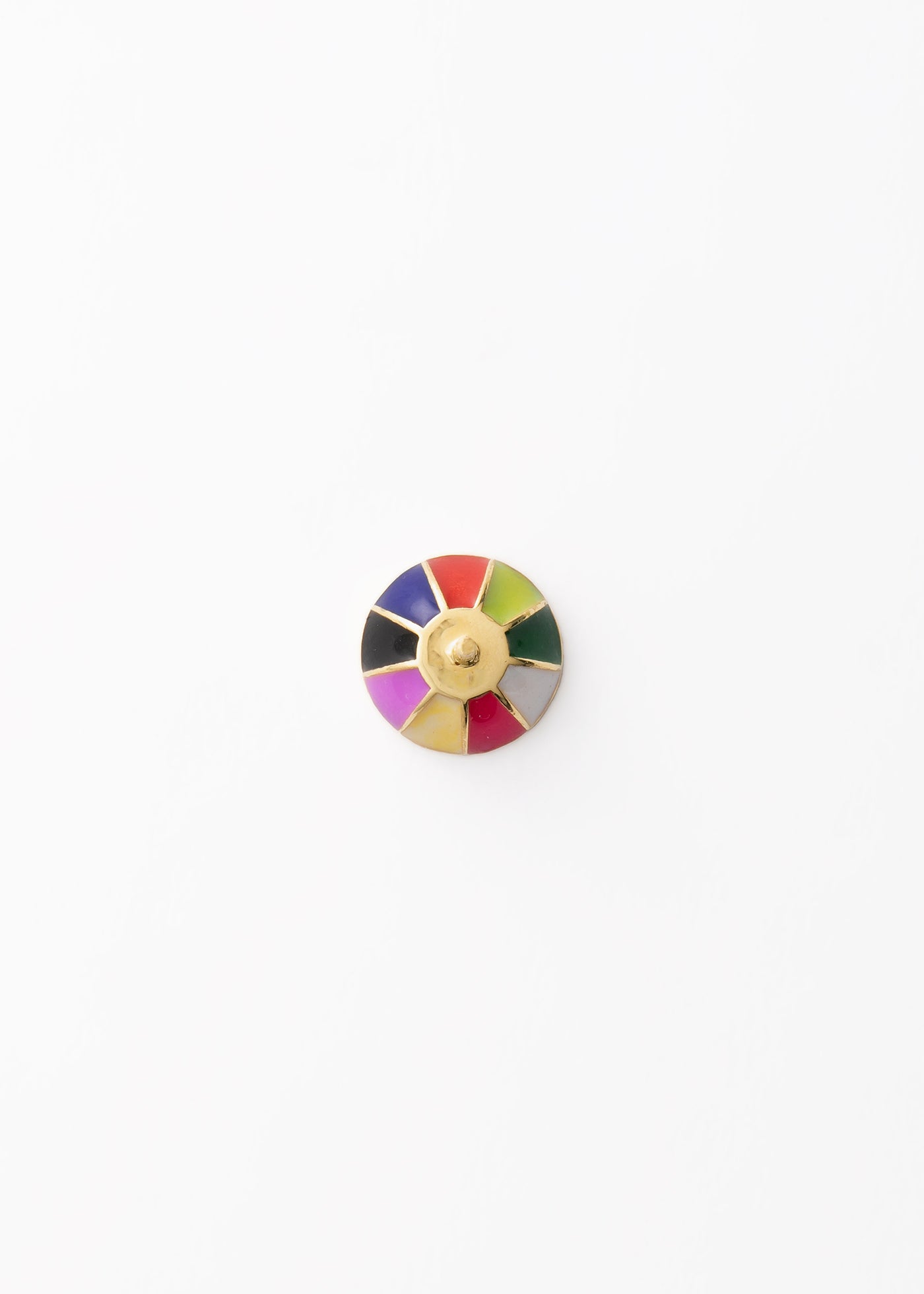 Polki Multi Color Enamel Pave Stud