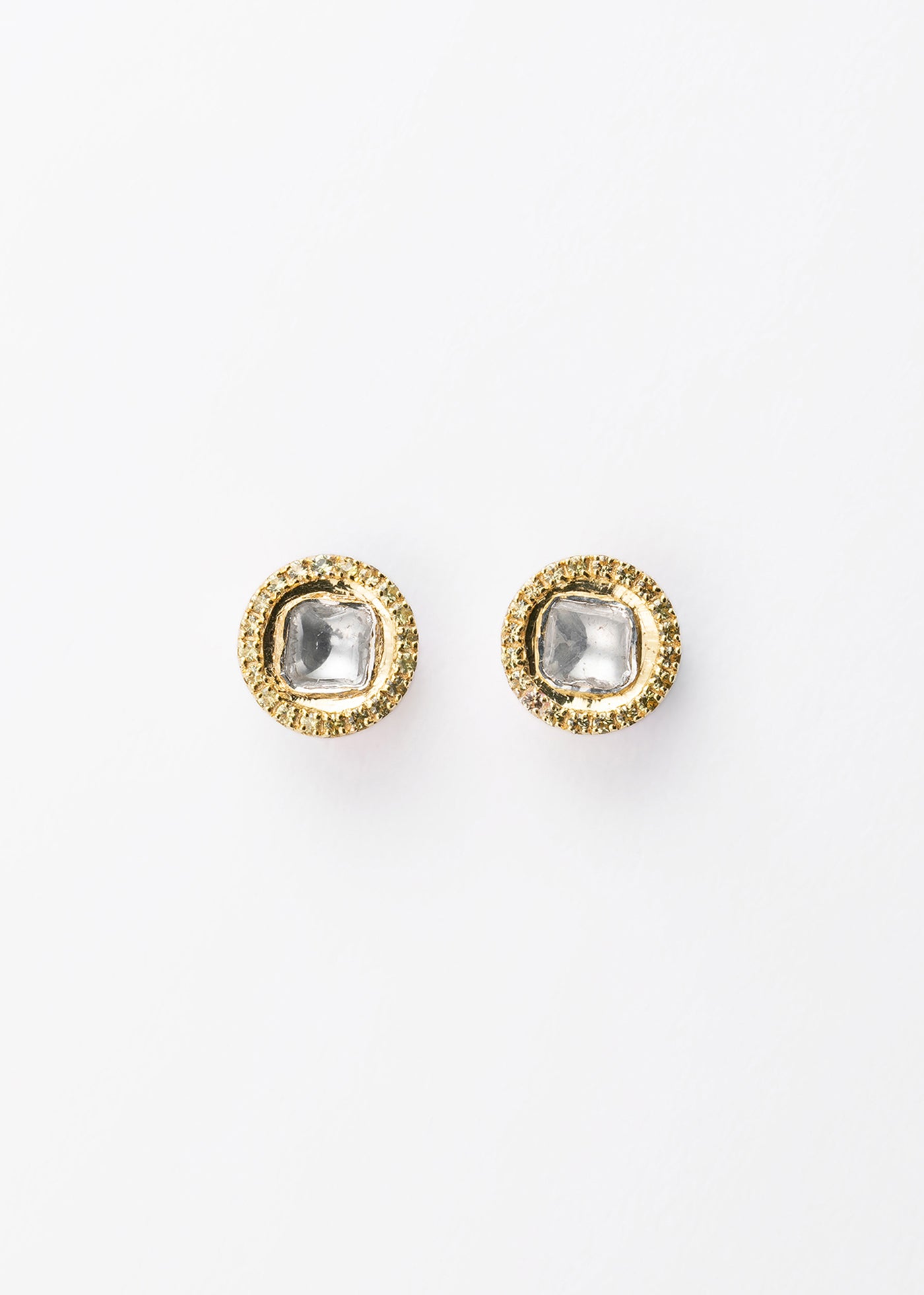 Polki Multi Color Enamel Pave Stud