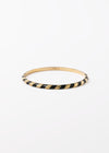 GoldBlack Stripe Enamel Bangle