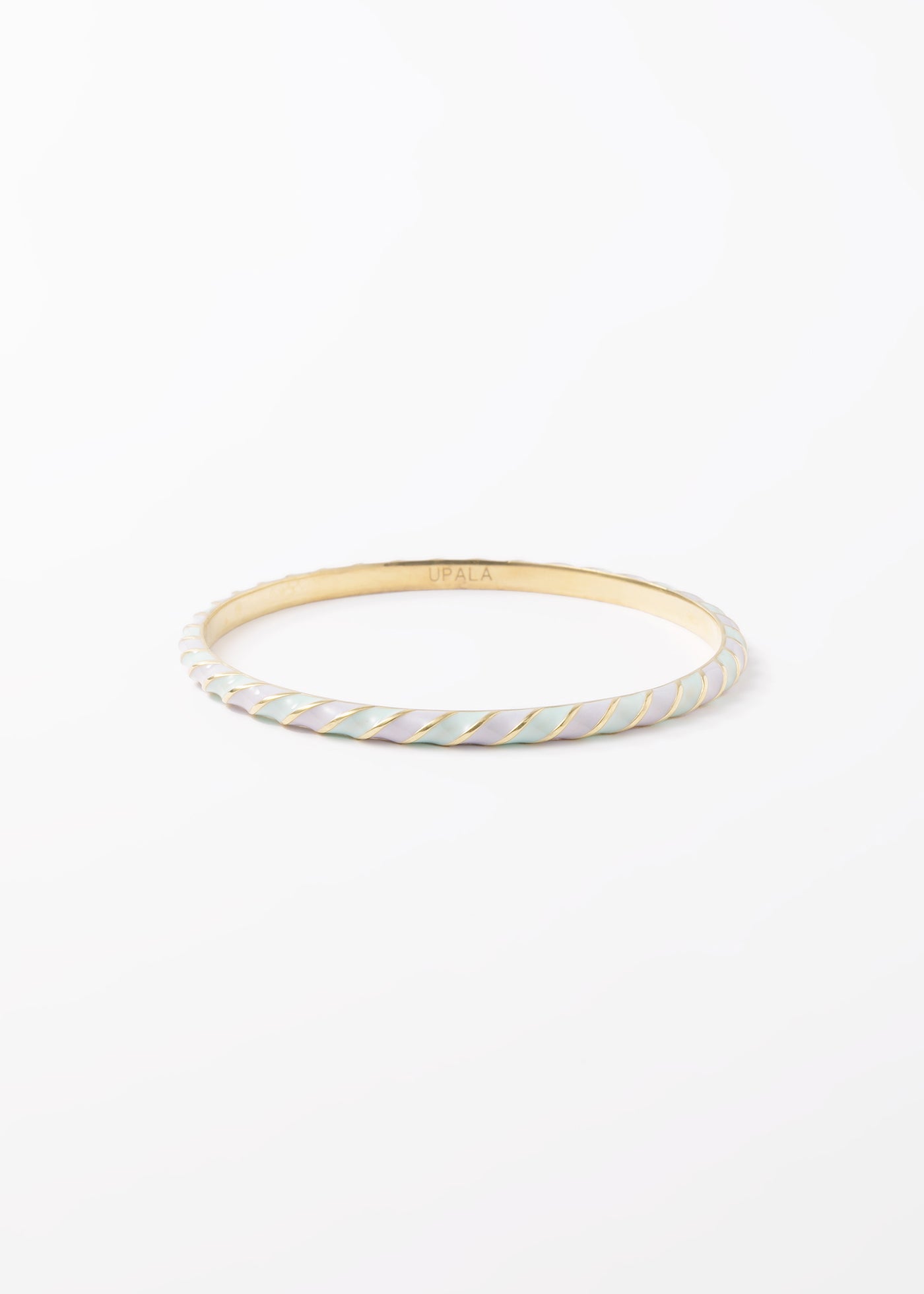 LavenderMint Stripe Enamel Bangle