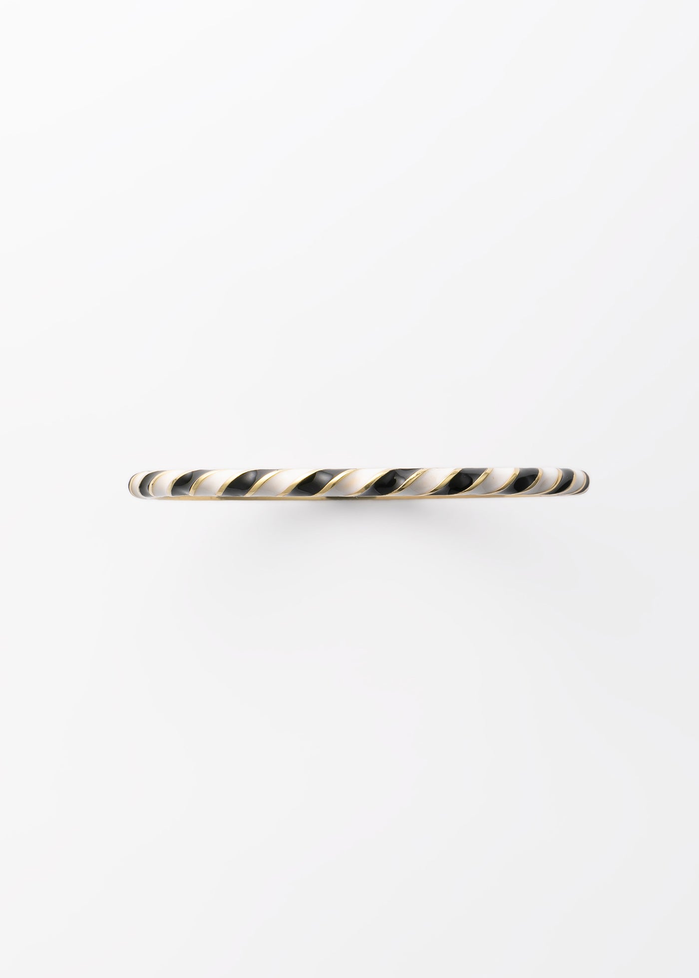 WhiteBlack Stripe Enamel Bangle