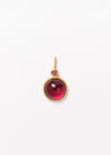 Cabochon & Faceted Rubellite Bezel Charm