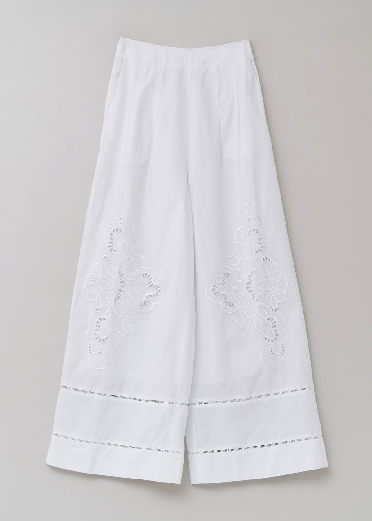 Poplin Daisy Cutwork Pants