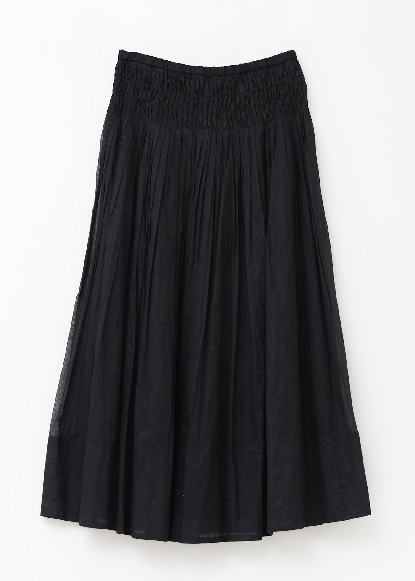 [Scheduled for delivery in mid-March] Cotton Organza Wave Tuck Skirt