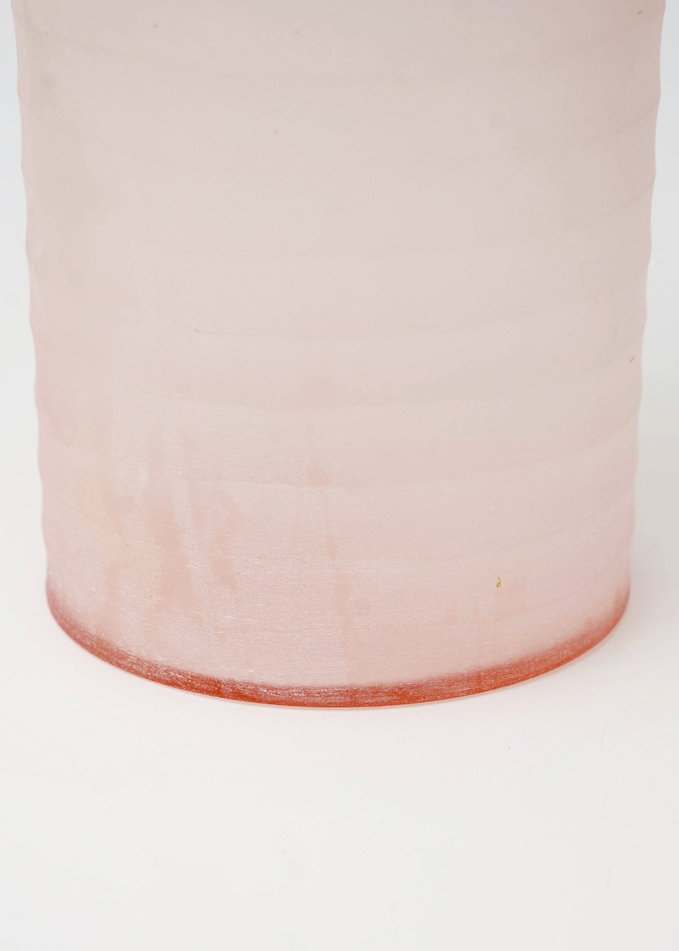 Hand Made Glass Flower Vase Pink